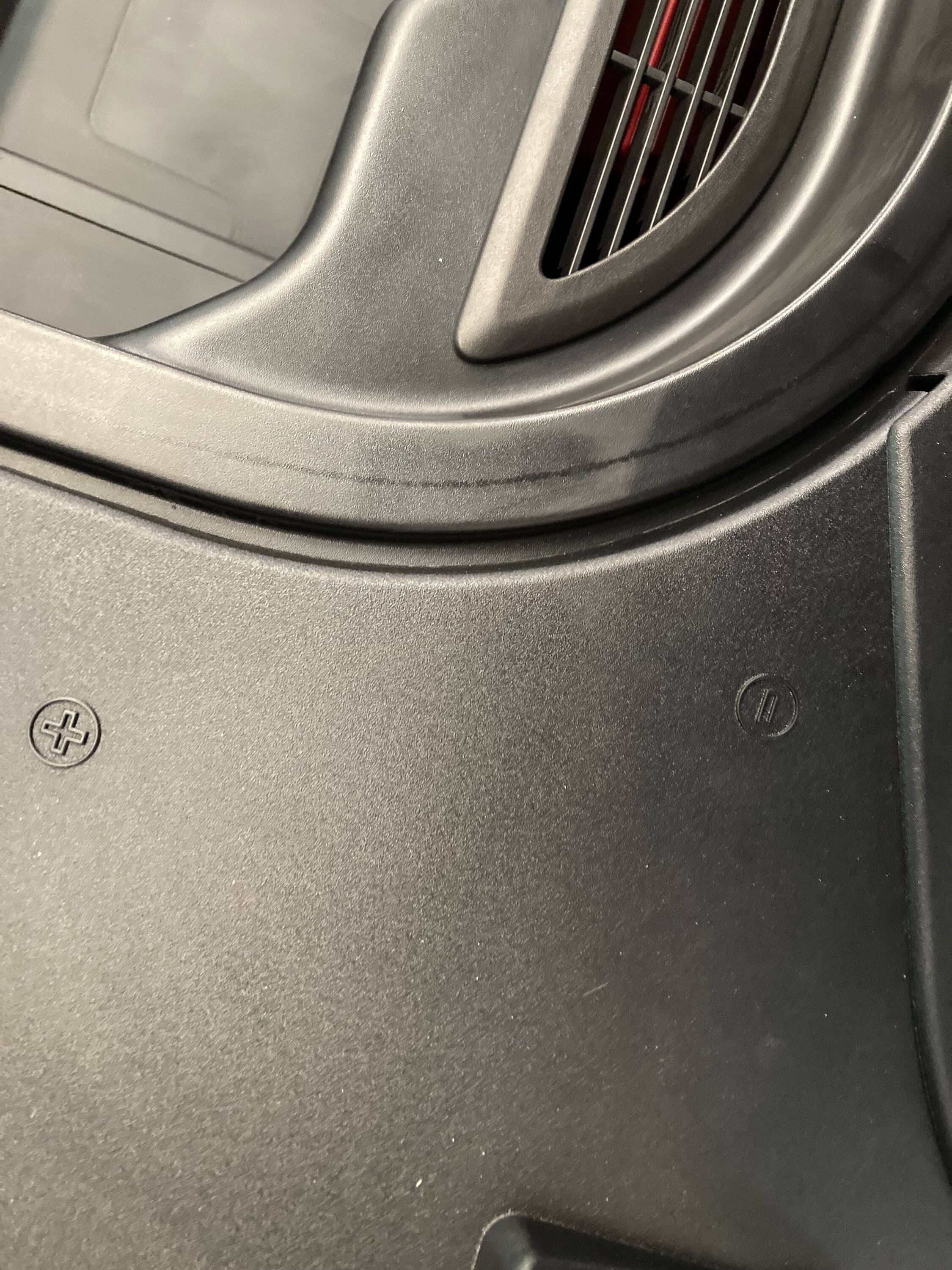 Ford Mustang Mach-E Plus and minus symbols on the plastic cover inside the frunk? IMG-2680