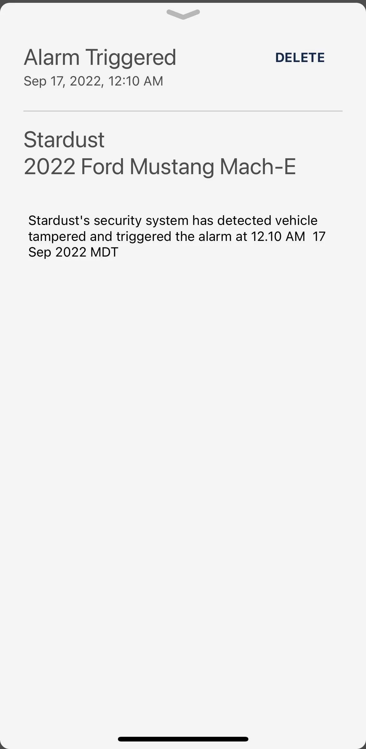 Ford Mustang Mach-E Alarm Triggered During Update 2A8CFCA5-EC9E-423E-B416-C2AEED36A9A4