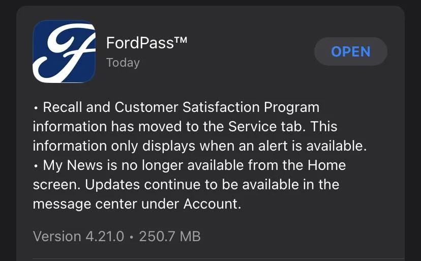 Ford Mustang Mach-E FordPass 4.21.0 App Update 32AEA512-60F6-4BFA-A93C-D87B72170155