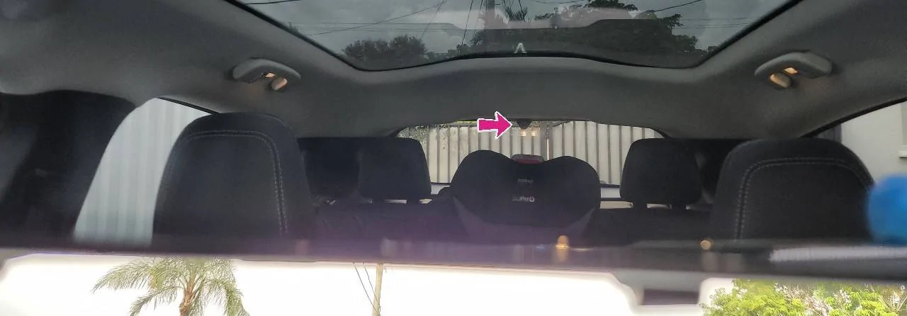 Ford Mustang Mach-E Digital Rearview Mirror Installed before-cam