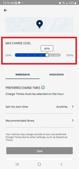 Ford Mustang Mach-E Charging to 100% when limit set to 90% 2022-09-20-22-16