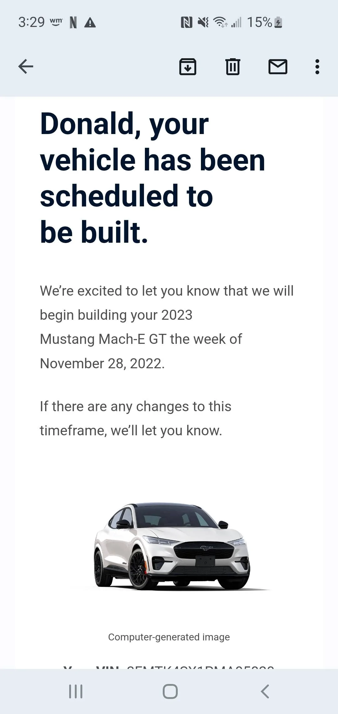 Ford Mustang Mach-E 2023 Mach-E Officially Being Scheduled for Production Screenshot_20220923-152930_Gmail