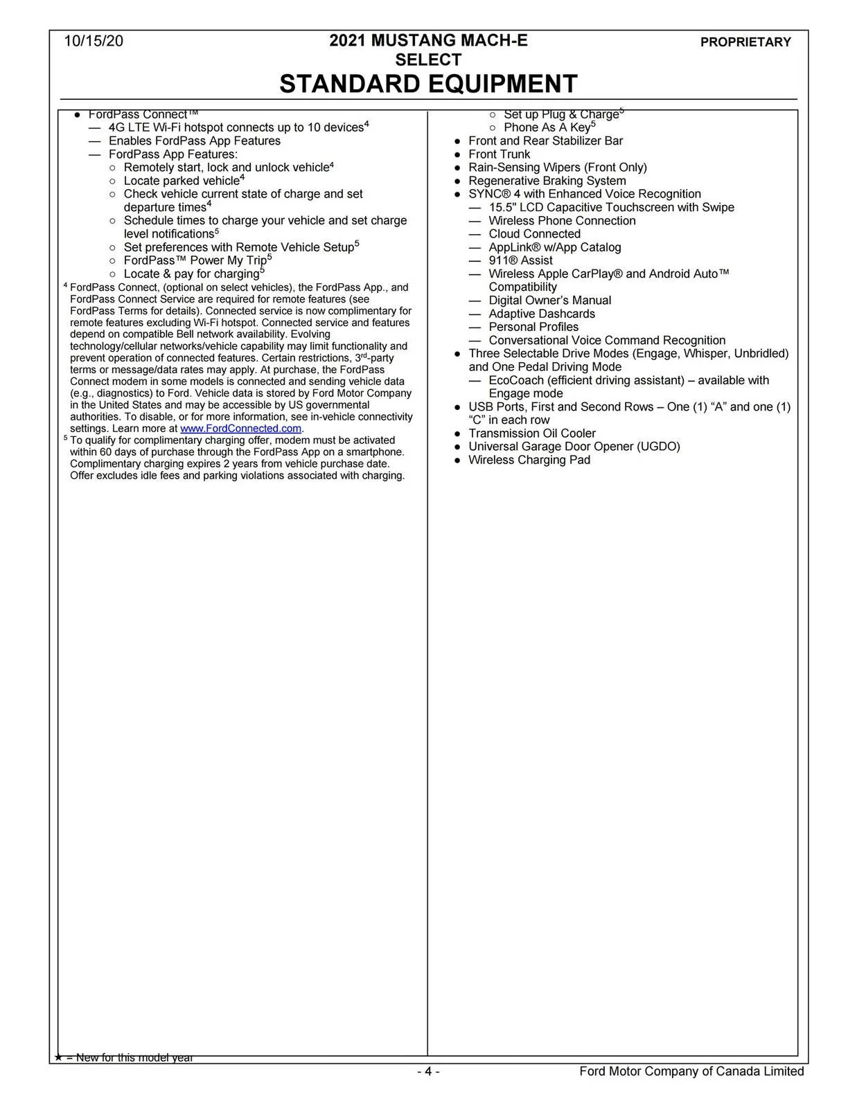 Ford Mustang Mach-E [Canada] 2021 Mach-E Order Guide 2021 Mustang Mach-E Order Guide (Canada)_page_04