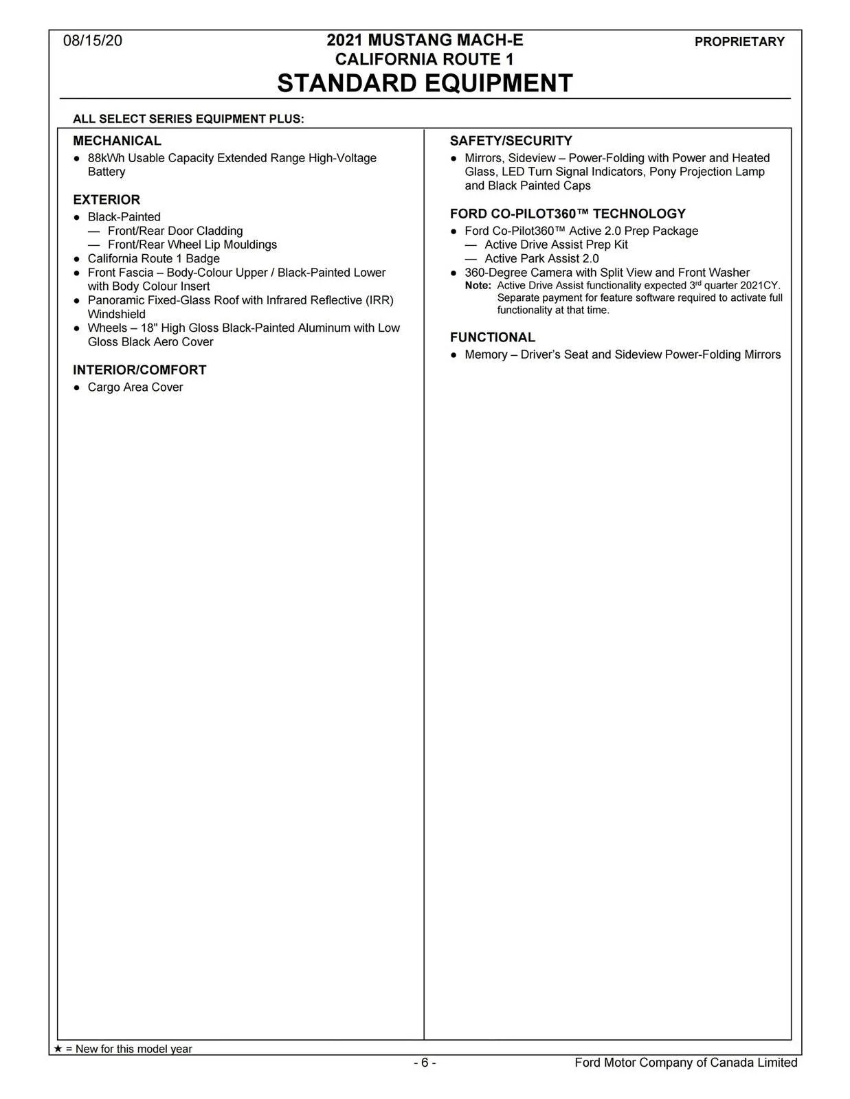 Ford Mustang Mach-E [Canada] 2021 Mach-E Order Guide 2021 Mustang Mach-E Order Guide (Canada)_page_06