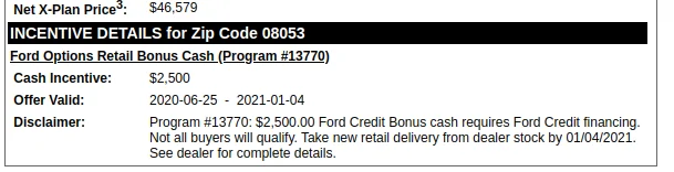 Ford Mustang Mach-E "Ford Options" Mach-E Lease vs standard lease - similarities and differences Screenshot from 2020-11-14 20-08-40