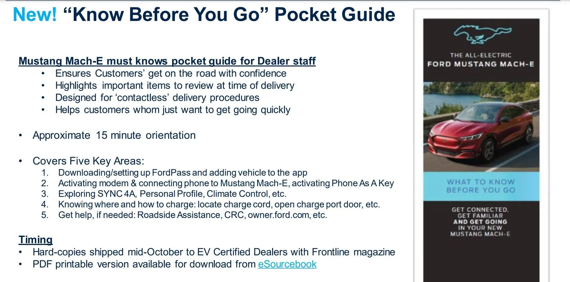 Ford Mustang Mach-E Mach E Dealer Pocket Guide Available Captur