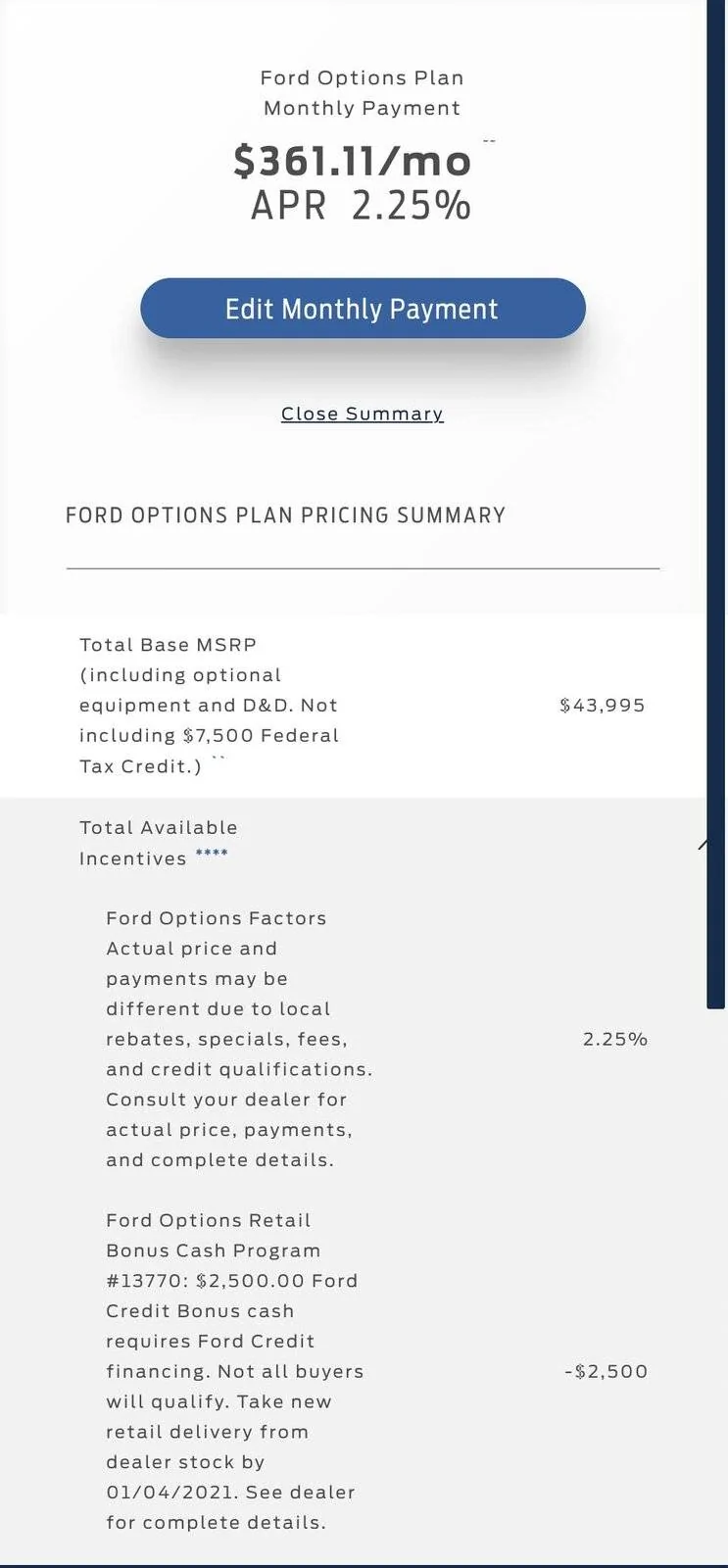 Ford Mustang Mach-E Mach-E Financing and RCL Leasing Program Announced Ford MachE Select Options