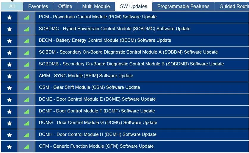 Ford Mustang Mach-E Installed Sync APIM Update in FDRS ('21 GTPE Job 2) -- Summary of Changes 1664397165356