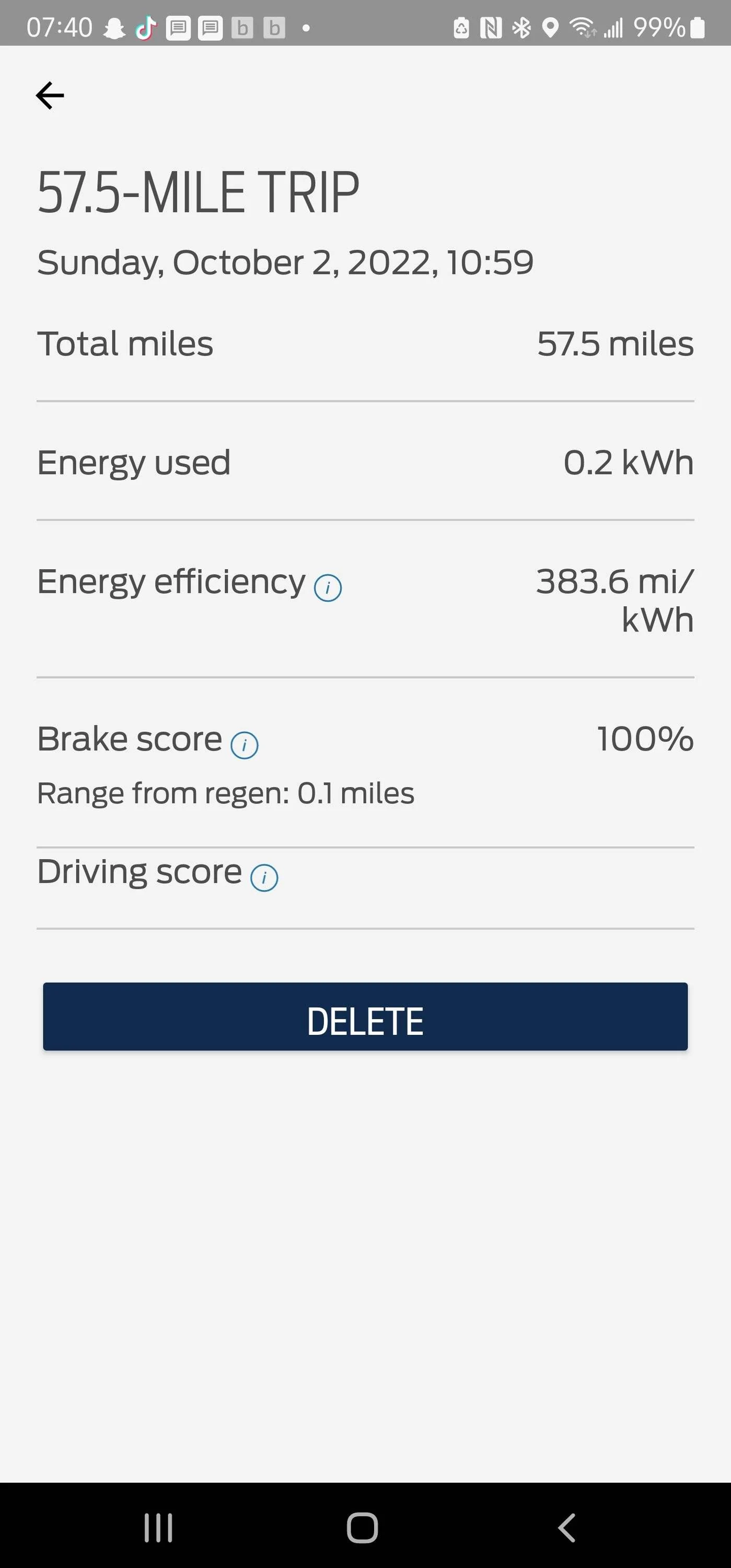 Ford Mustang Mach-E Charge log/kwph/score/fordpass Screenshot_20221003-074031_FordPass