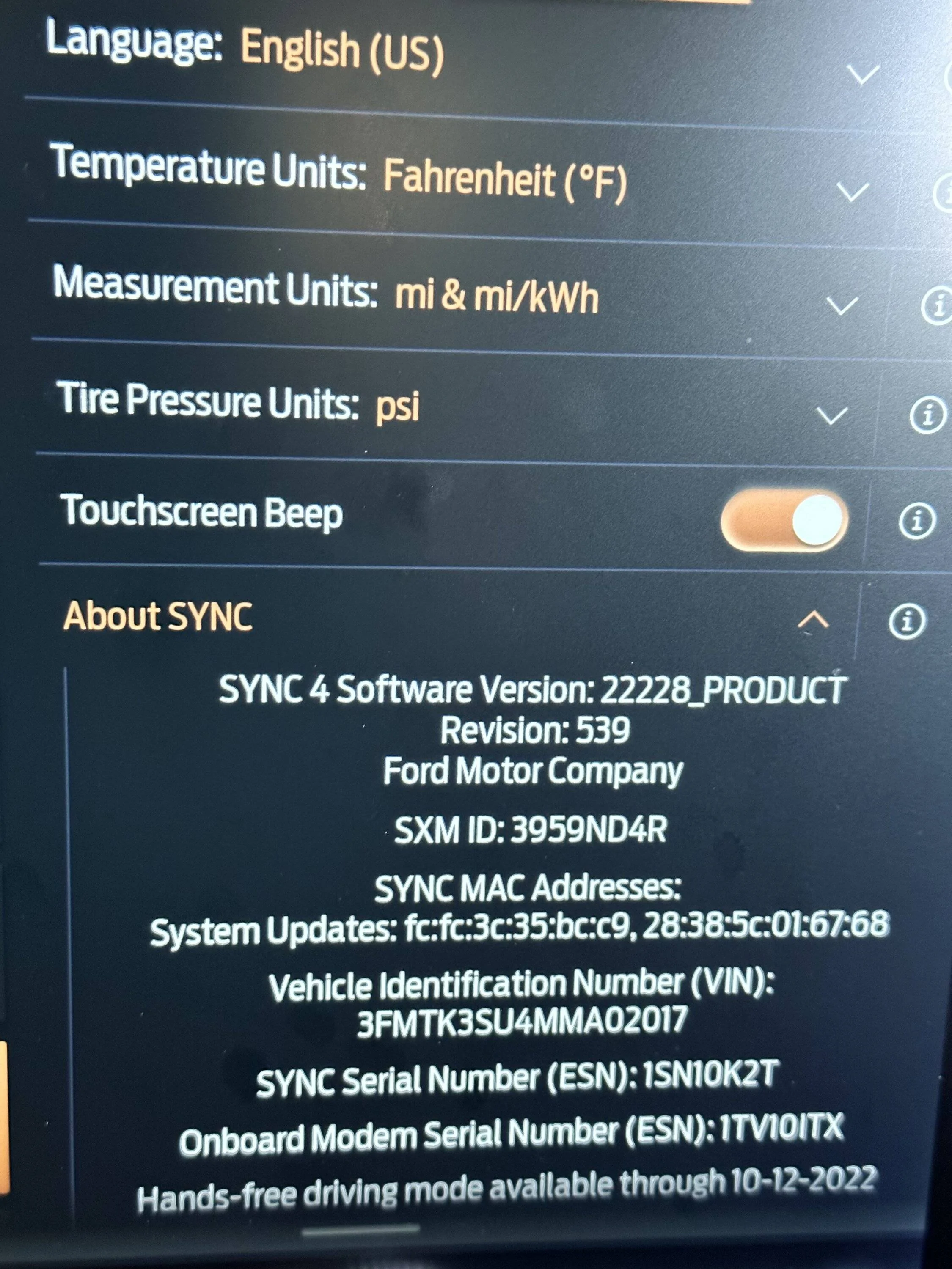 Ford Mustang Mach-E 2021MY Just Got Software Update 3.5.2 78E654BA-85F0-4636-A5CA-16CFE6EF3C65