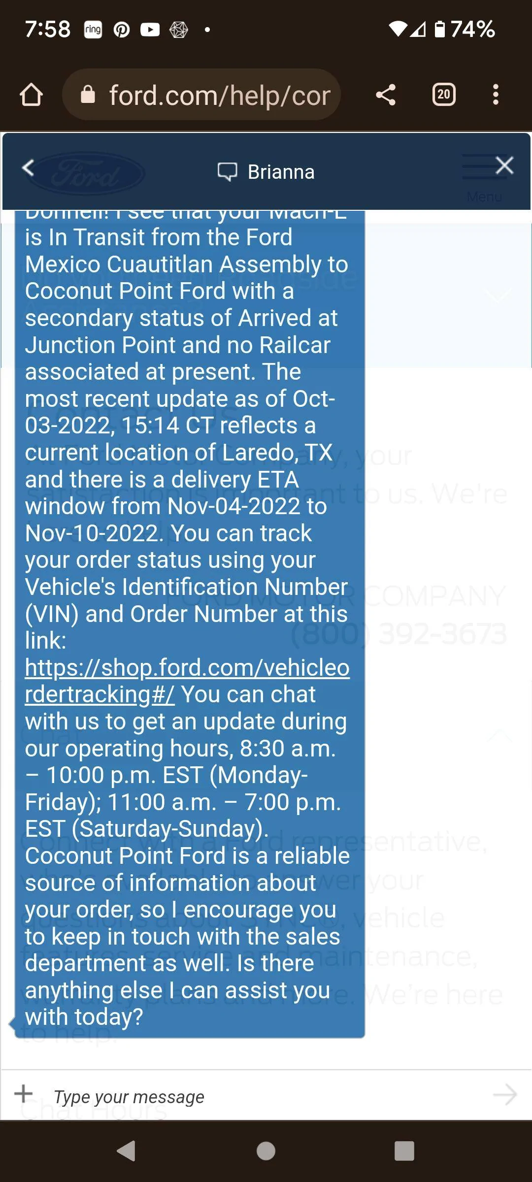 Ford Mustang Mach-E 9/19 week Build Group Screenshot_20221003-195855
