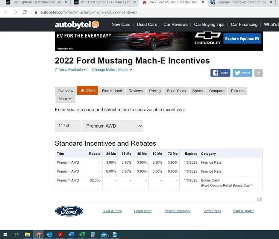 Ford Mustang Mach-E Poll: Ford Options vs Finance 1665253567759