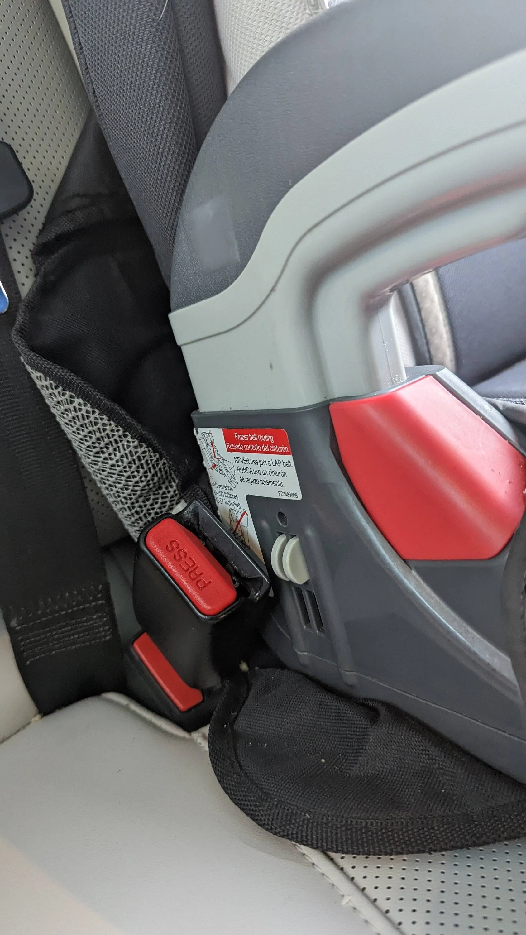 Ford Mustang Mach-E Problems with rear seat belt buckles PXL_20221009_202025798