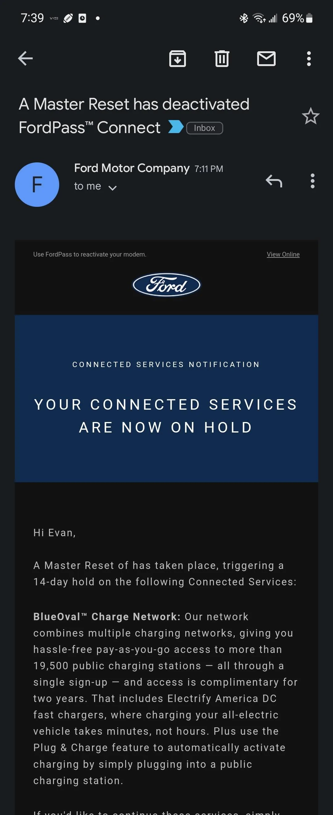 Ford Mustang Mach-E Getting a Master Reset email every hour today since 3pm?! Screenshot_20221009_193950_Gmail