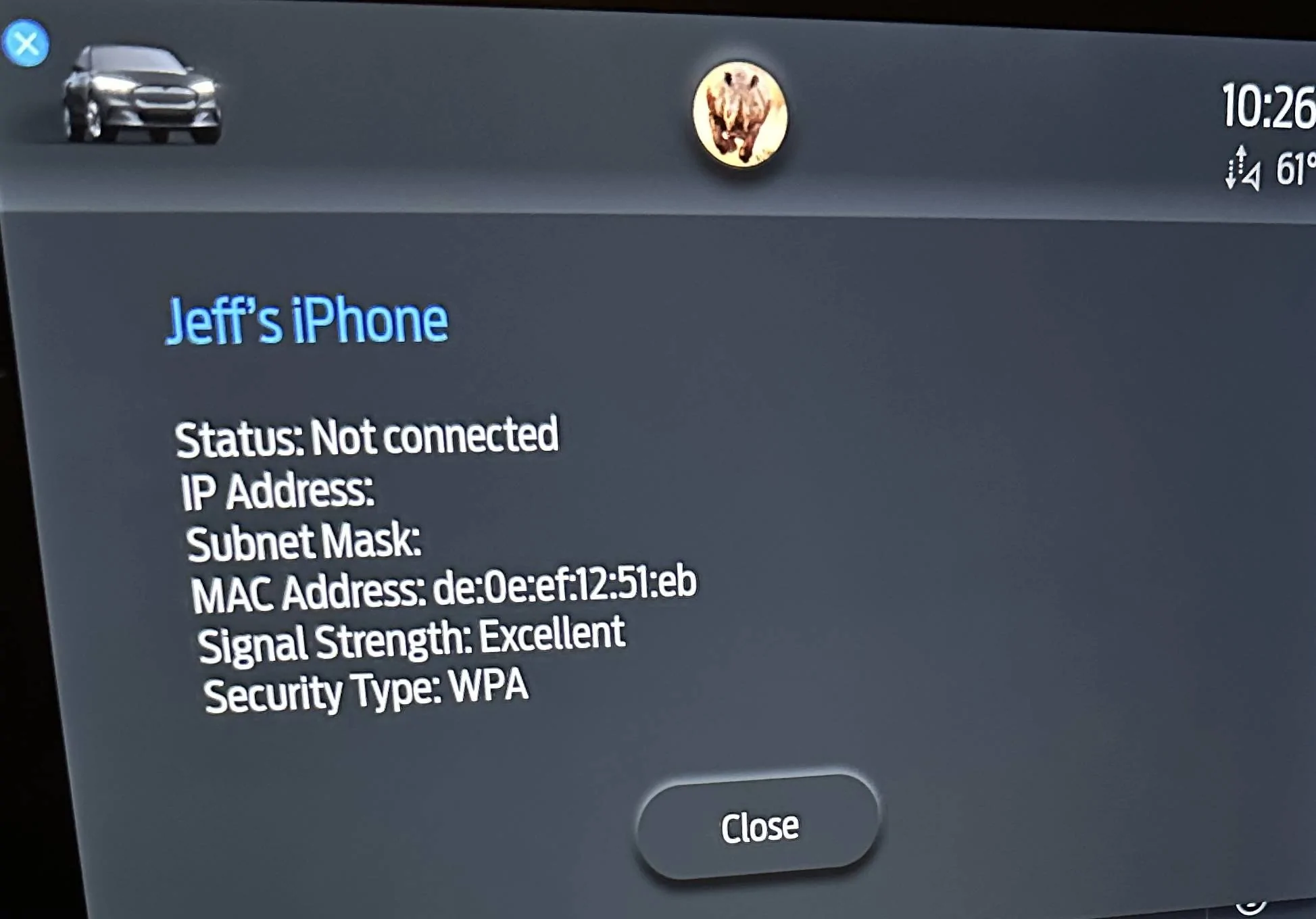 Ford Mustang Mach-E UPDATE[imperfect resolution?] Wifi won't connect to Verizon iPhone Hotspot CAE304EC-E8FD-4B65-8823-4AB28D5F0DA2