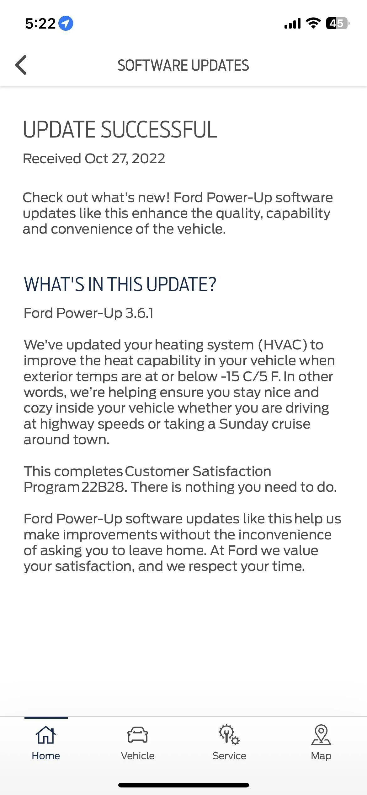 Ford Mustang Mach-E 3.6.1 Software OTA Power-Up  -- CSP 22B28 : improved heat capability / heating system HVAC for when temperature at or below -15C / 5F ADED9FAB-6F68-437C-8873-098D19C7FE69