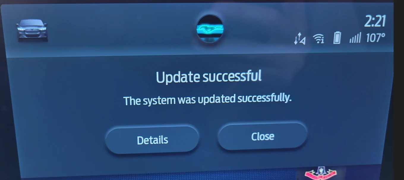 Ford Mustang Mach-E My Auto Updates is turned OFF 1667432724736