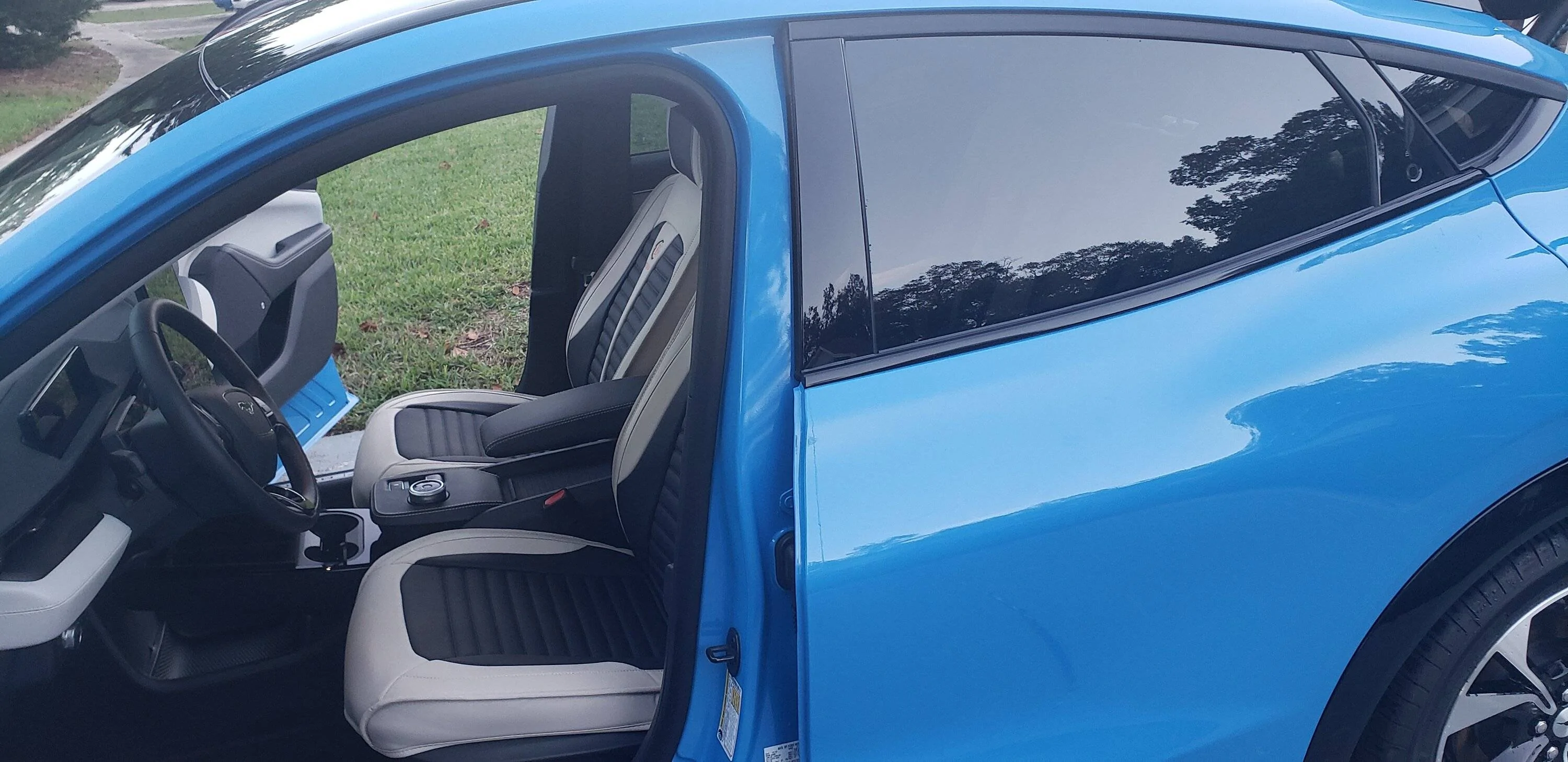 Ford Mustang Mach-E Katzkin leather seat covers now available for Mach-E 20221106_172445