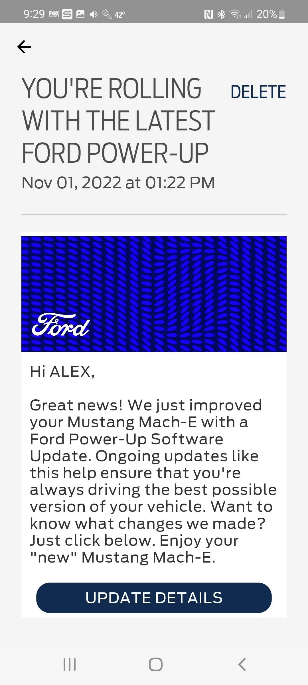 Ford Mustang Mach-E How-to find your most recent OTA update Screenshot_20221107-212925_FordPass
