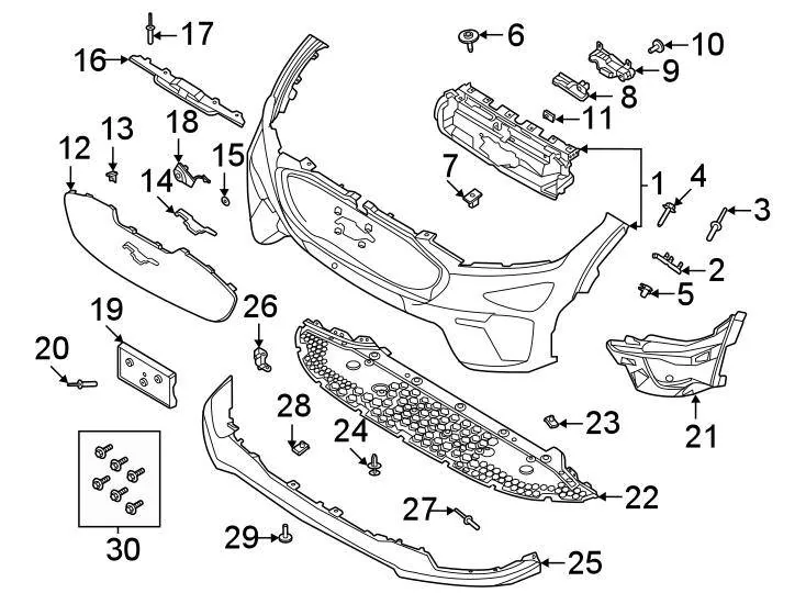 Ford Mustang Mach-E Cracked front grill GTPE MT21030
