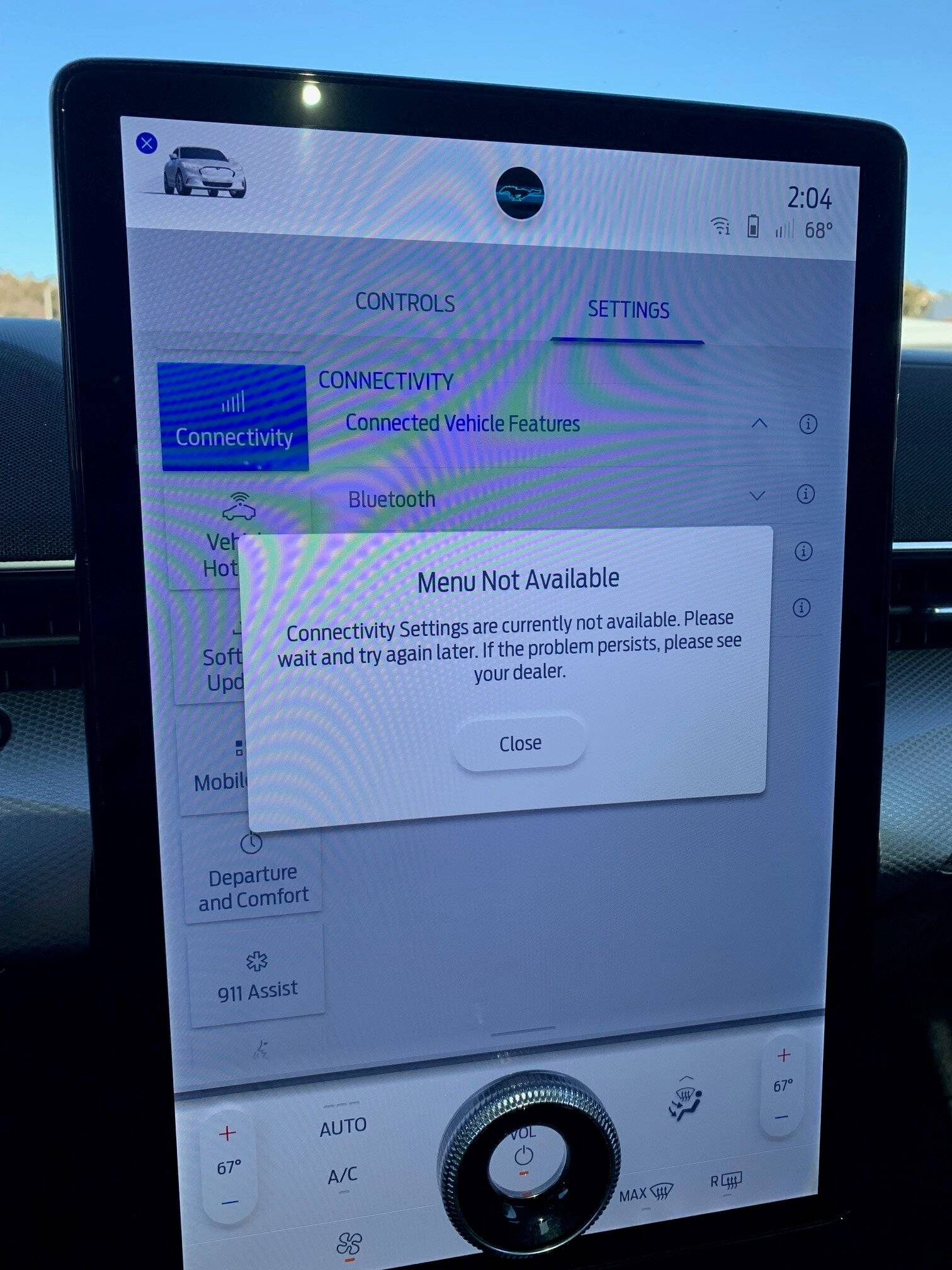 Ford Mustang Mach-E After 21B36 update, Fordpass won't connect mustang connectivity 1