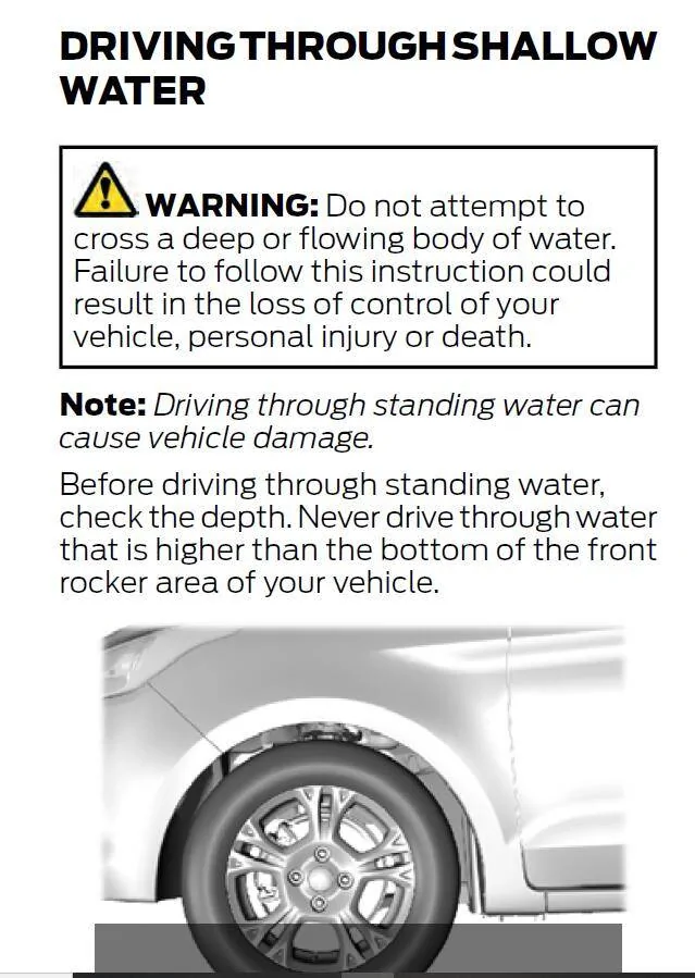 Ford Mustang Mach-E Driving through water / deep puddles with Mach-E ? standing water