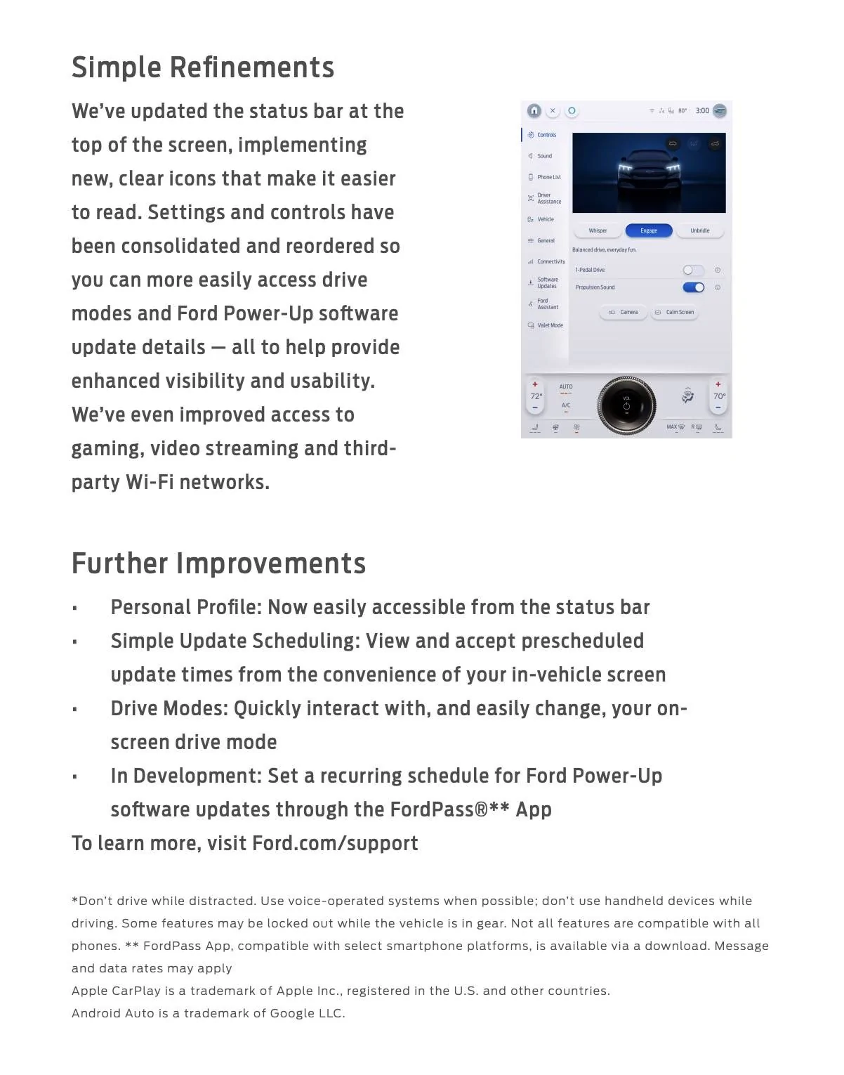 Ford Mustang Mach-E Sync 4A Update Overview from Ford - Larger Apple CarPlay Android Auto interface, added dial functionality & more Screenshot 2022-11-23 at 6.58.23 AM