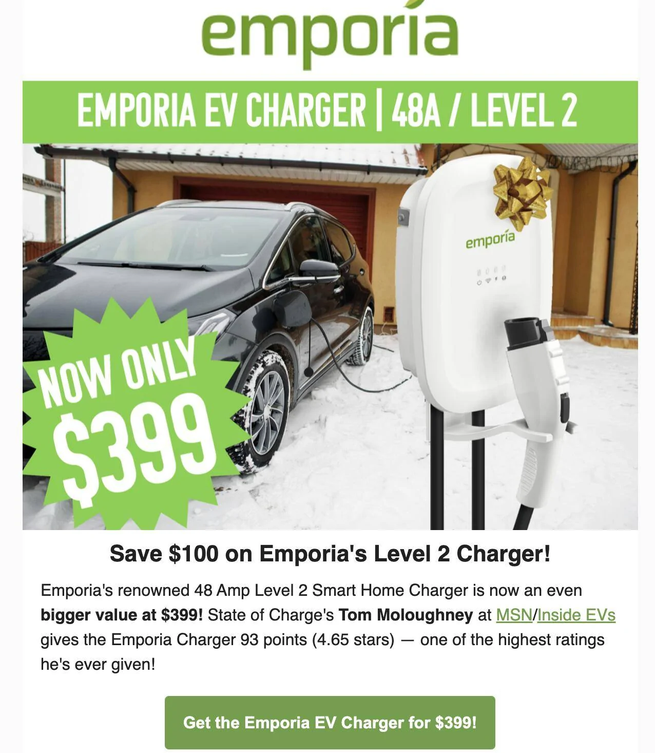Ford Mustang Mach-E 48A L2 11kW Emporia charger on sale $399.  Excellent EVSE for any MME ! Screen Shot 2022-11-24 at 12.25.32 PM