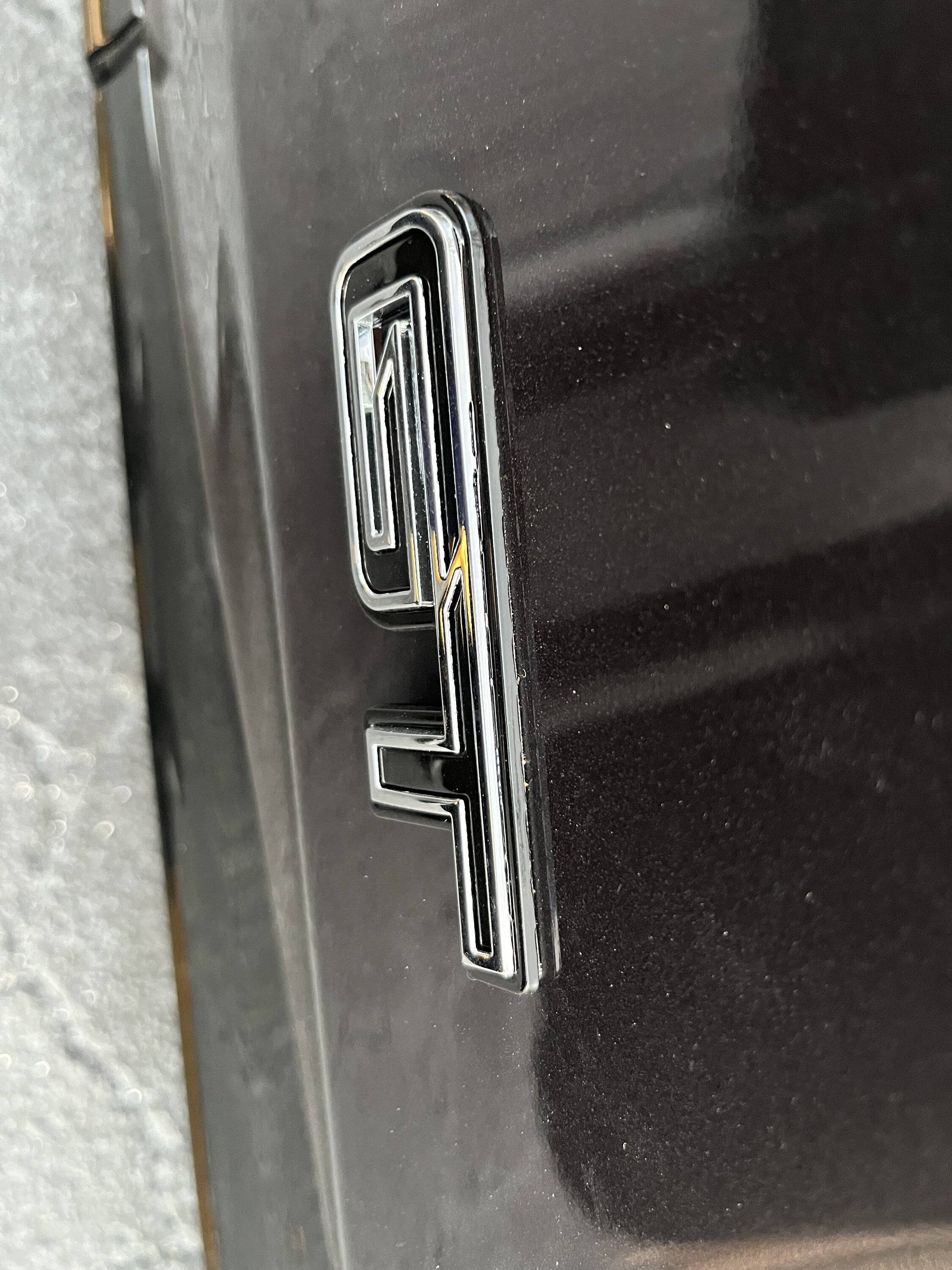 Ford Mustang Mach-E The GT emblem on the CN version front lower door. 903DFB77-4233-4836-BE49-7396F94BC813