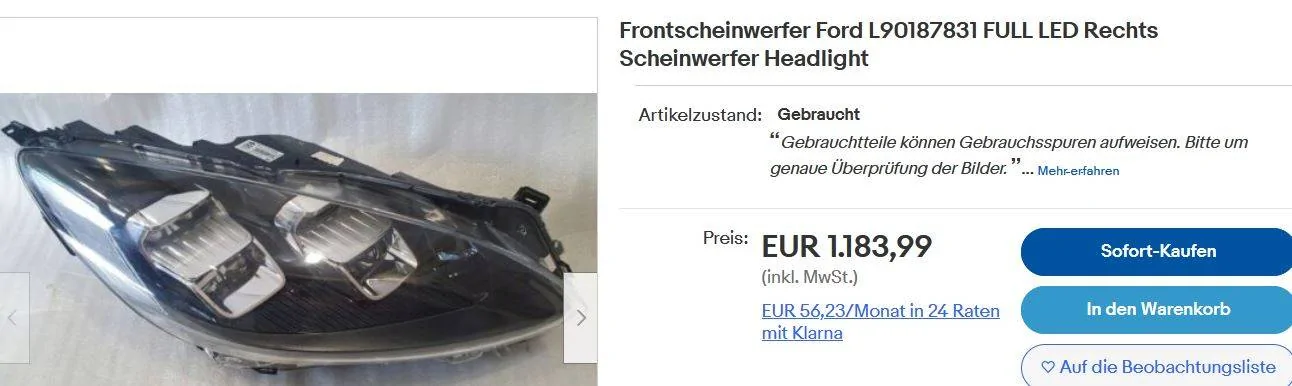 Ford Mustang Mach-E Matrix Headlights? Escape CX482 MY20