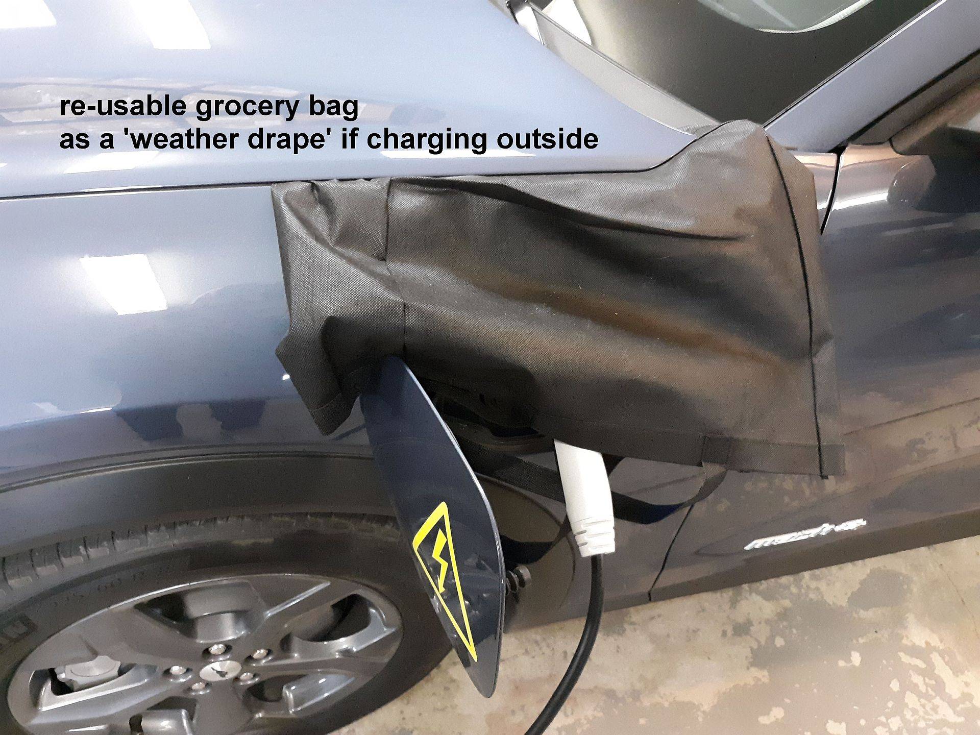 Ford Mustang Mach-E charging plug rain/snow cover WeatherDrape