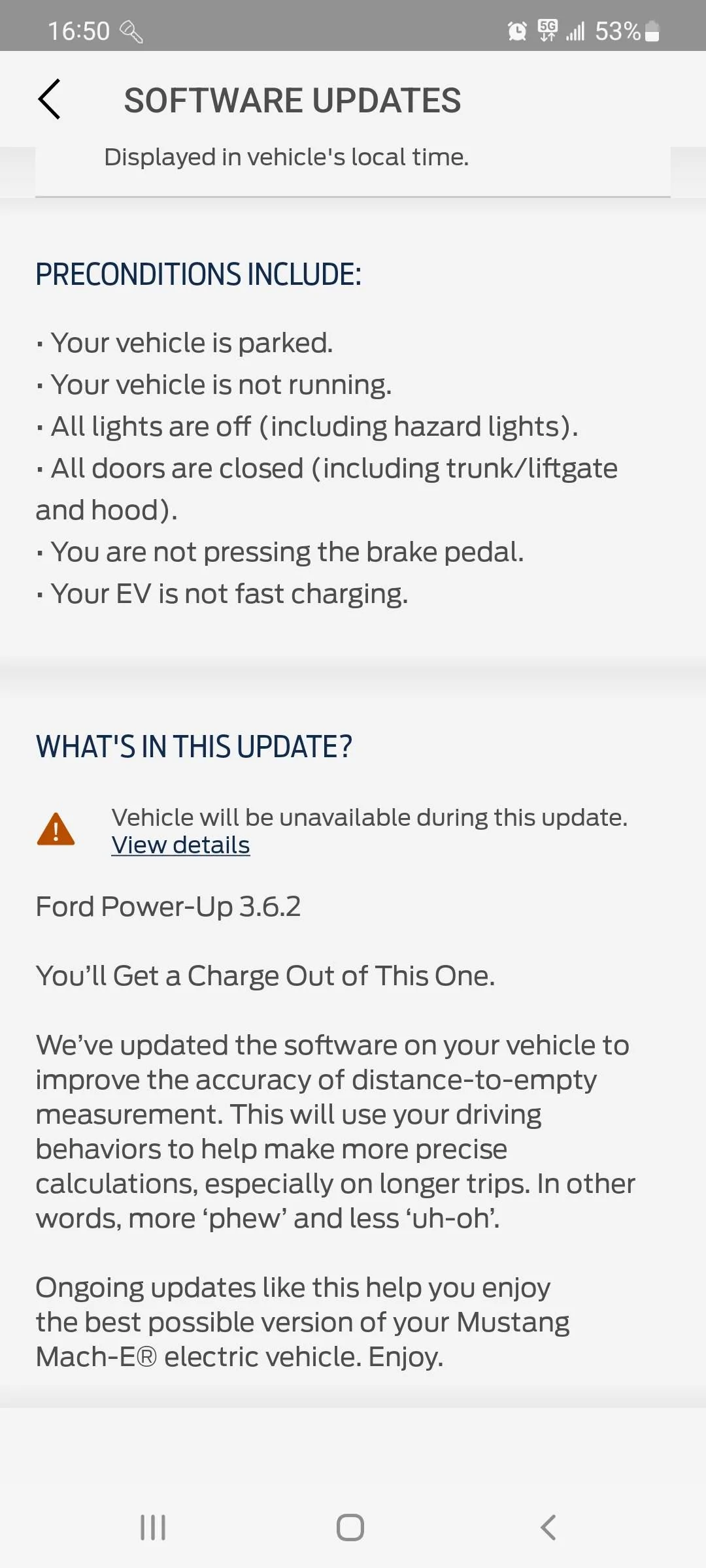 Ford Mustang Mach-E Intelligent Range now being enabled on Early Access Program Mach-E Screenshot_20221206-165013_FordPass