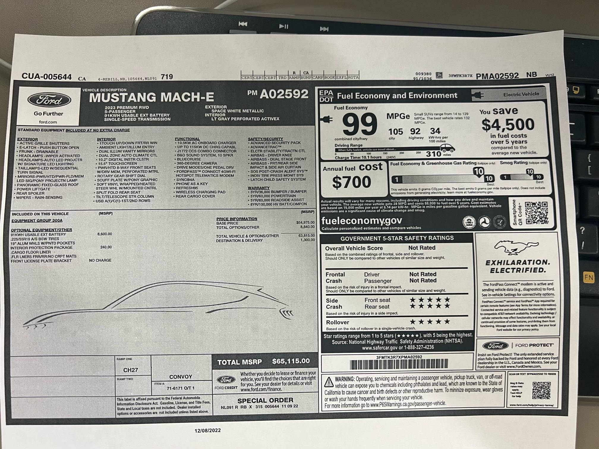Ford Mustang Mach-E 2023 Mark Ups have begun 1670550920315
