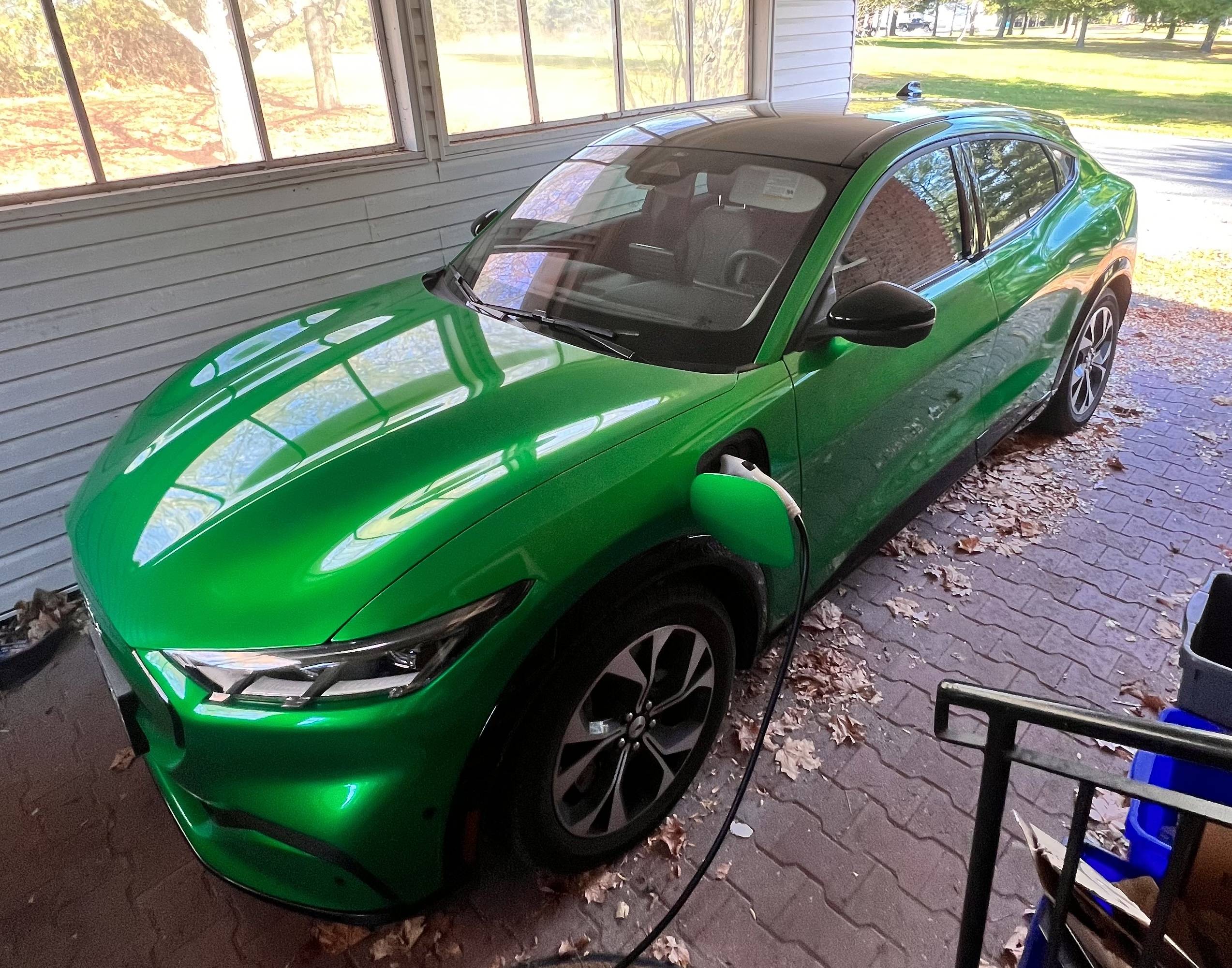 Ford Mustang Mach-E So happy with my new wrap job in 3M Green Envy! E21D1849-C901-409E-8D8D-4CAF235690C6
