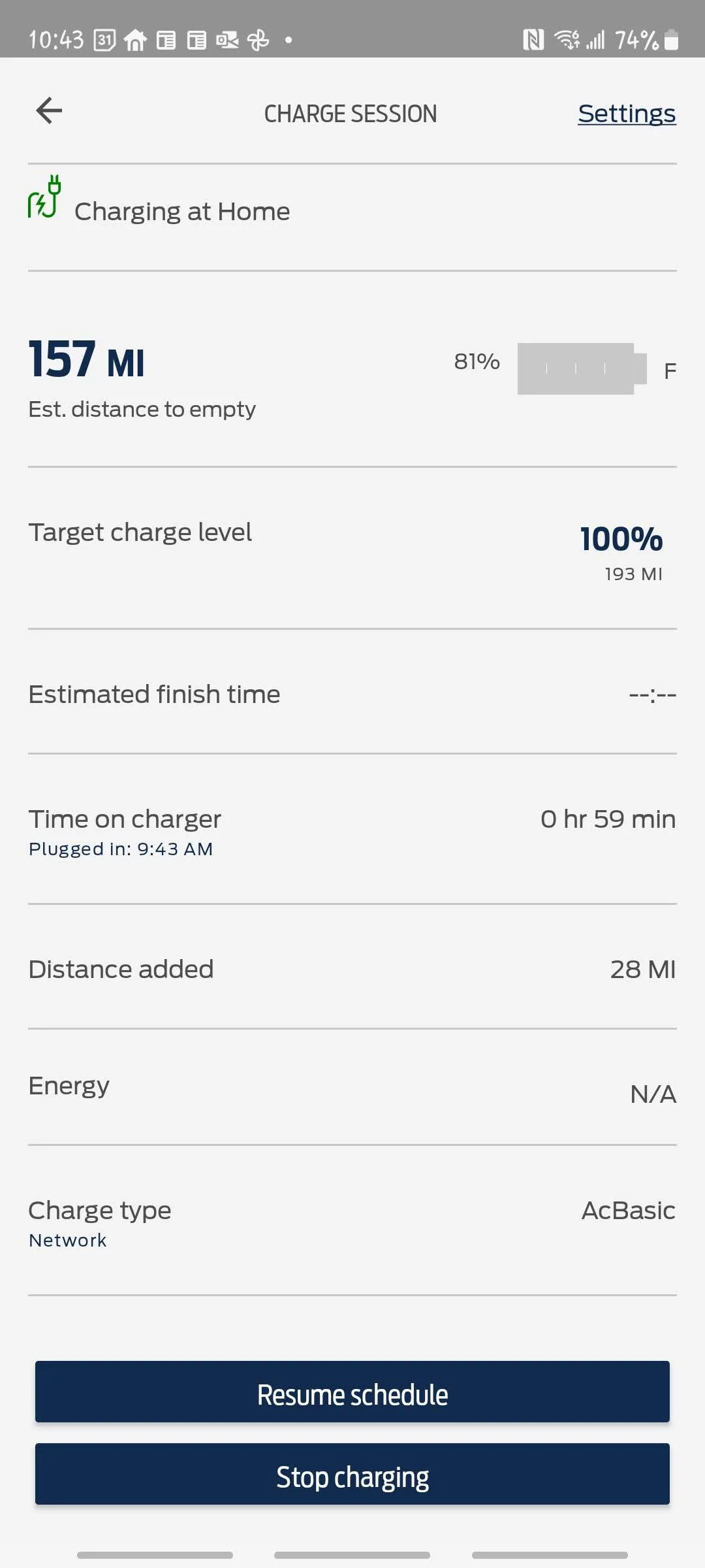 Ford Mustang Mach-E What is the lvl 2 charging speed of the Mach E? "scheduled charge did not begin" error Screenshot_20221217-104325_FordPass