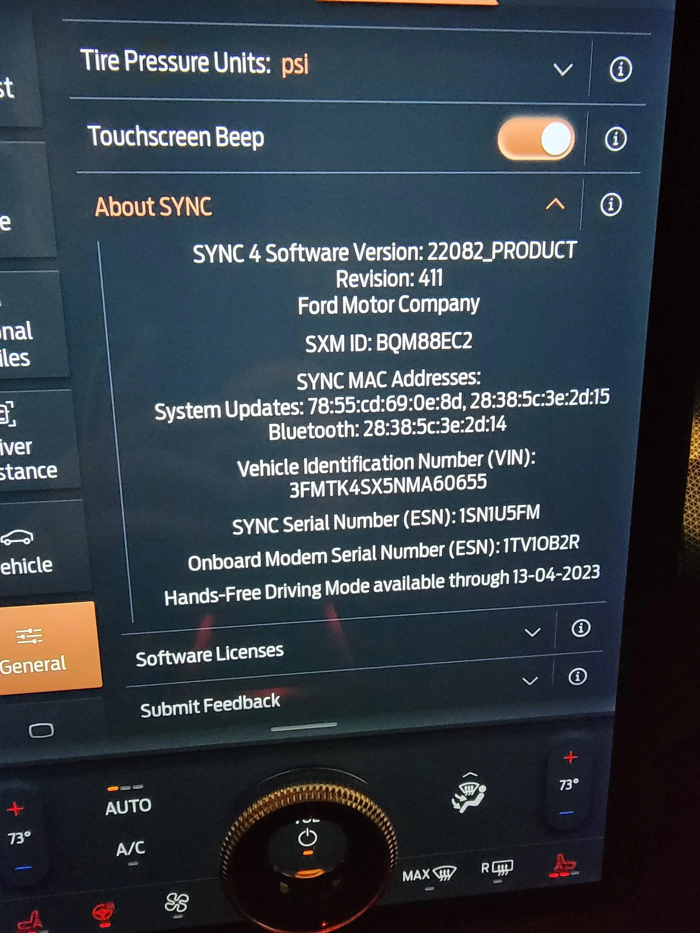 Ford Mustang Mach-E Happy accident at Ford service! I got the new updated SYNC 4A installed!! Non Early-Access 20221217_101123
