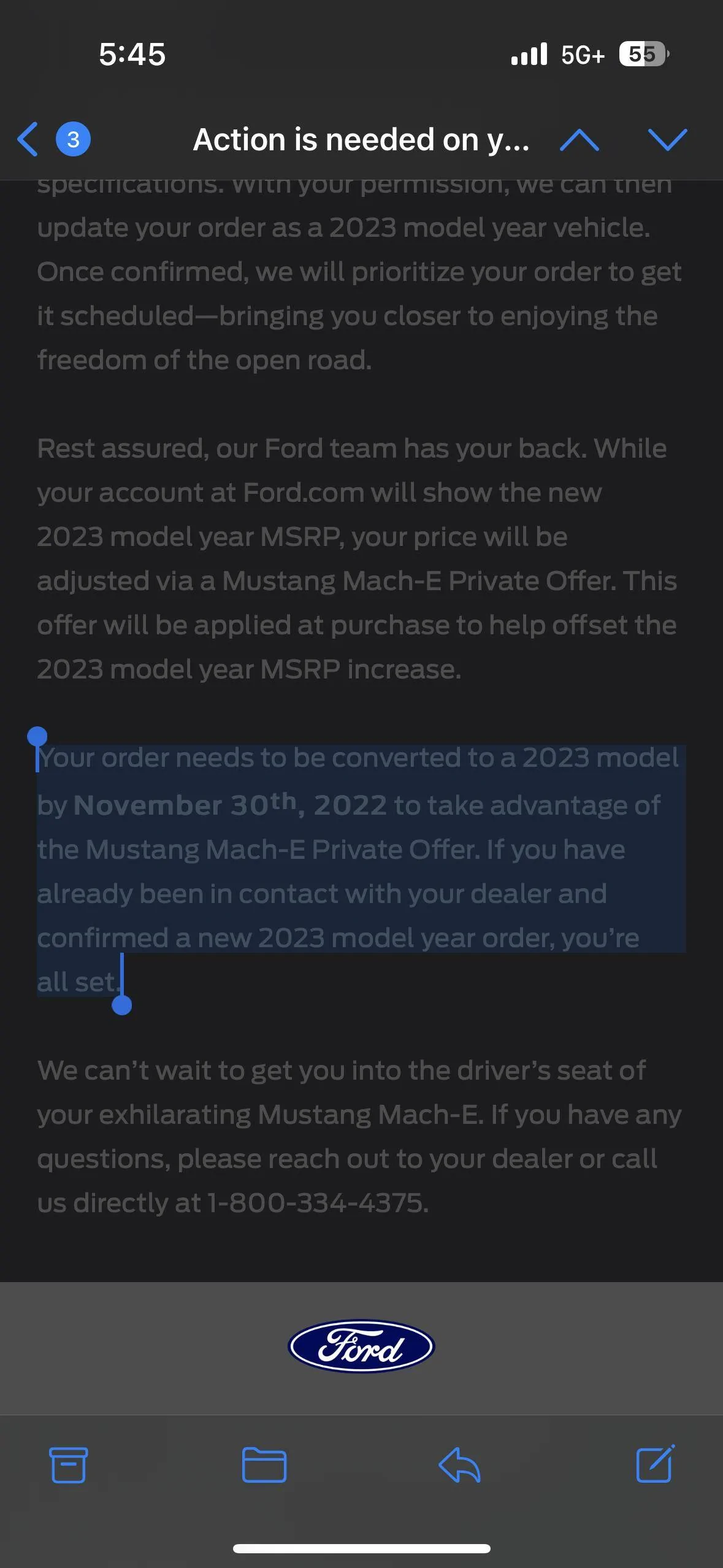 Ford Mustang Mach-E Expiration date on Private offer certificate? January 3, 2023 is when the certificate expires  ? 9F5C772E-42EC-40BD-BA12-09C26C9A29D9