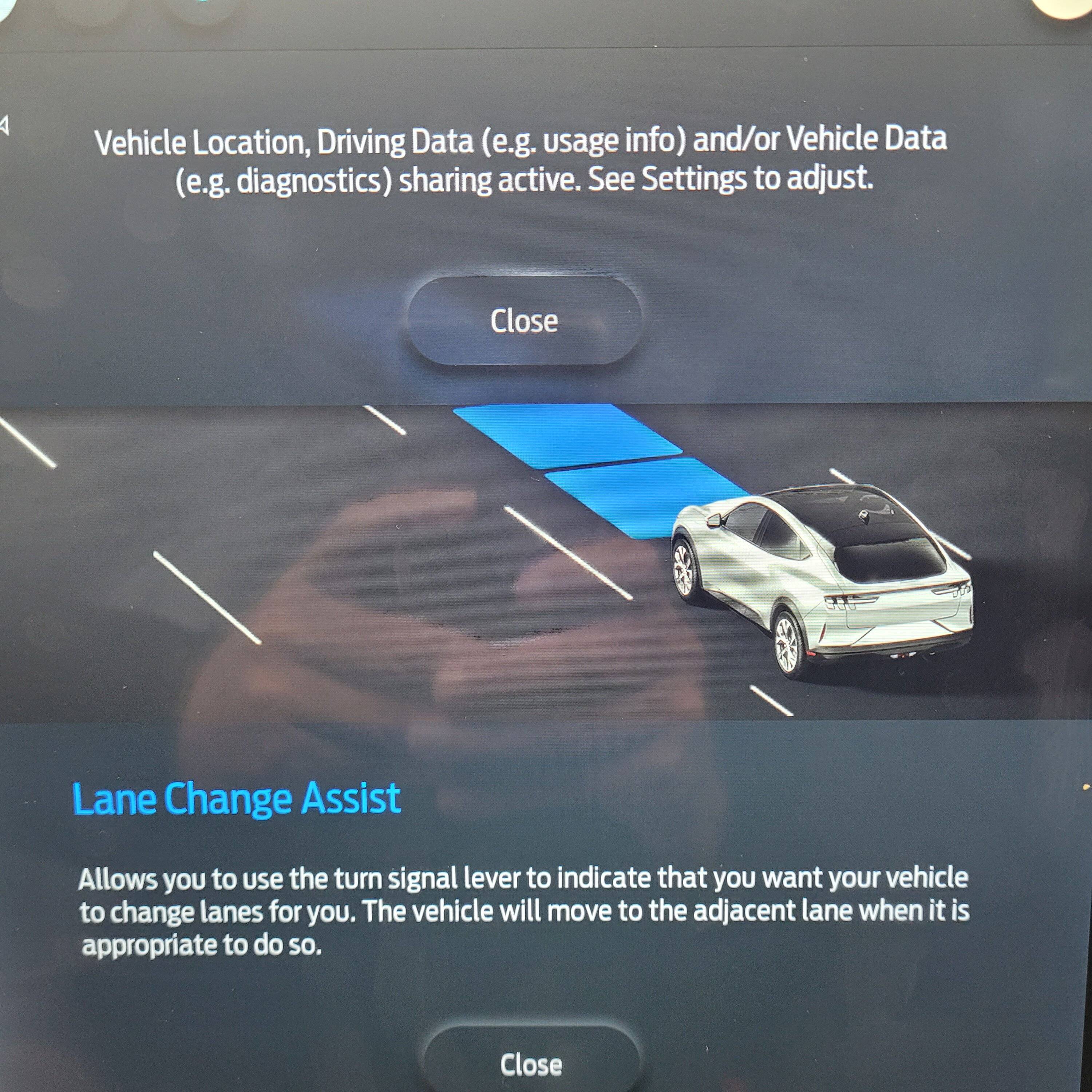 Ford Mustang Mach-E Active Drive Assist -Lane Change? Information, LCAssist