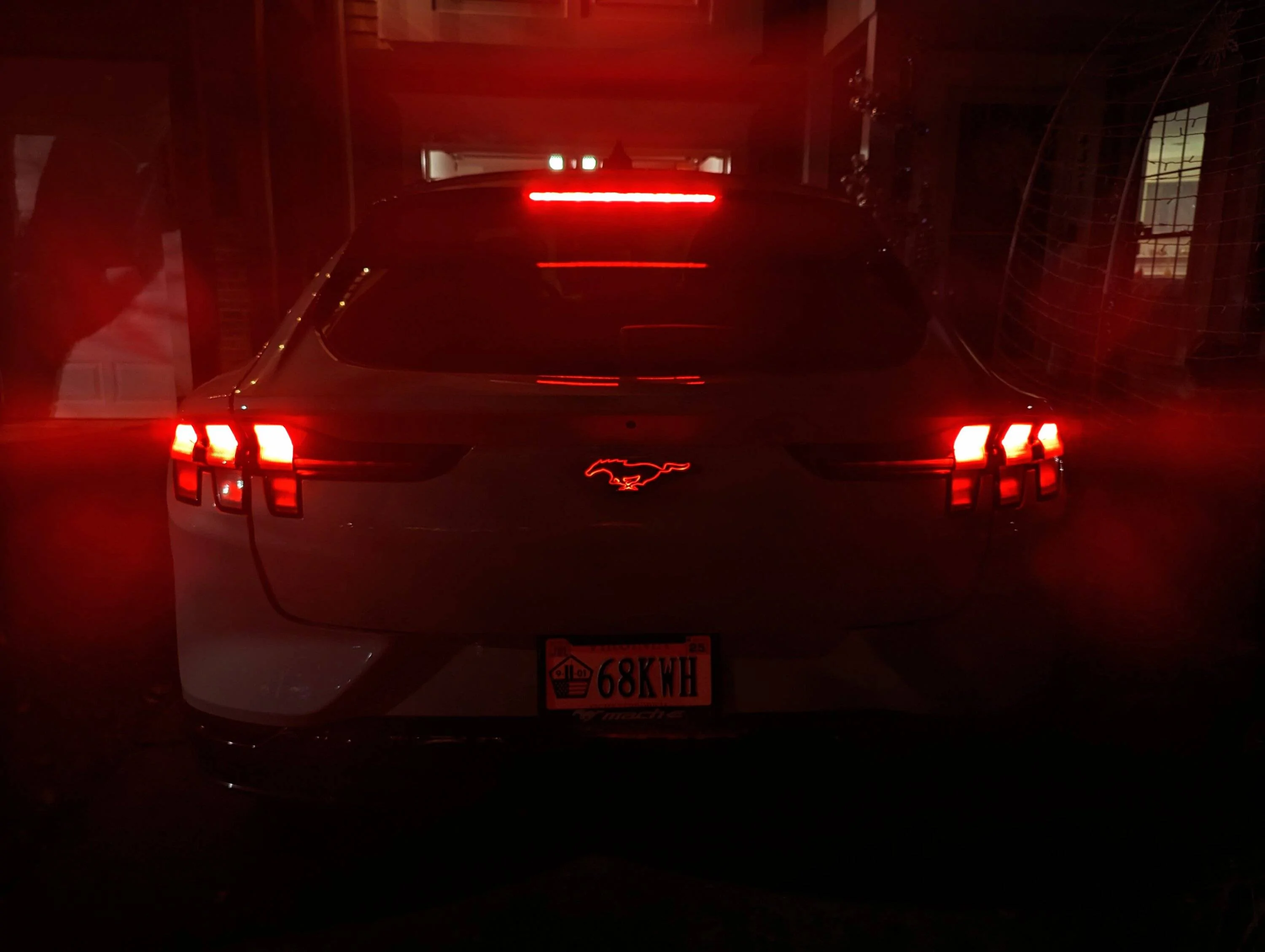 Ford Mustang Mach-E A rear Pony Emblem that lights up when you brake. Plug & Play on Mach-E! PXL_20221217_232510301.NIGHT
