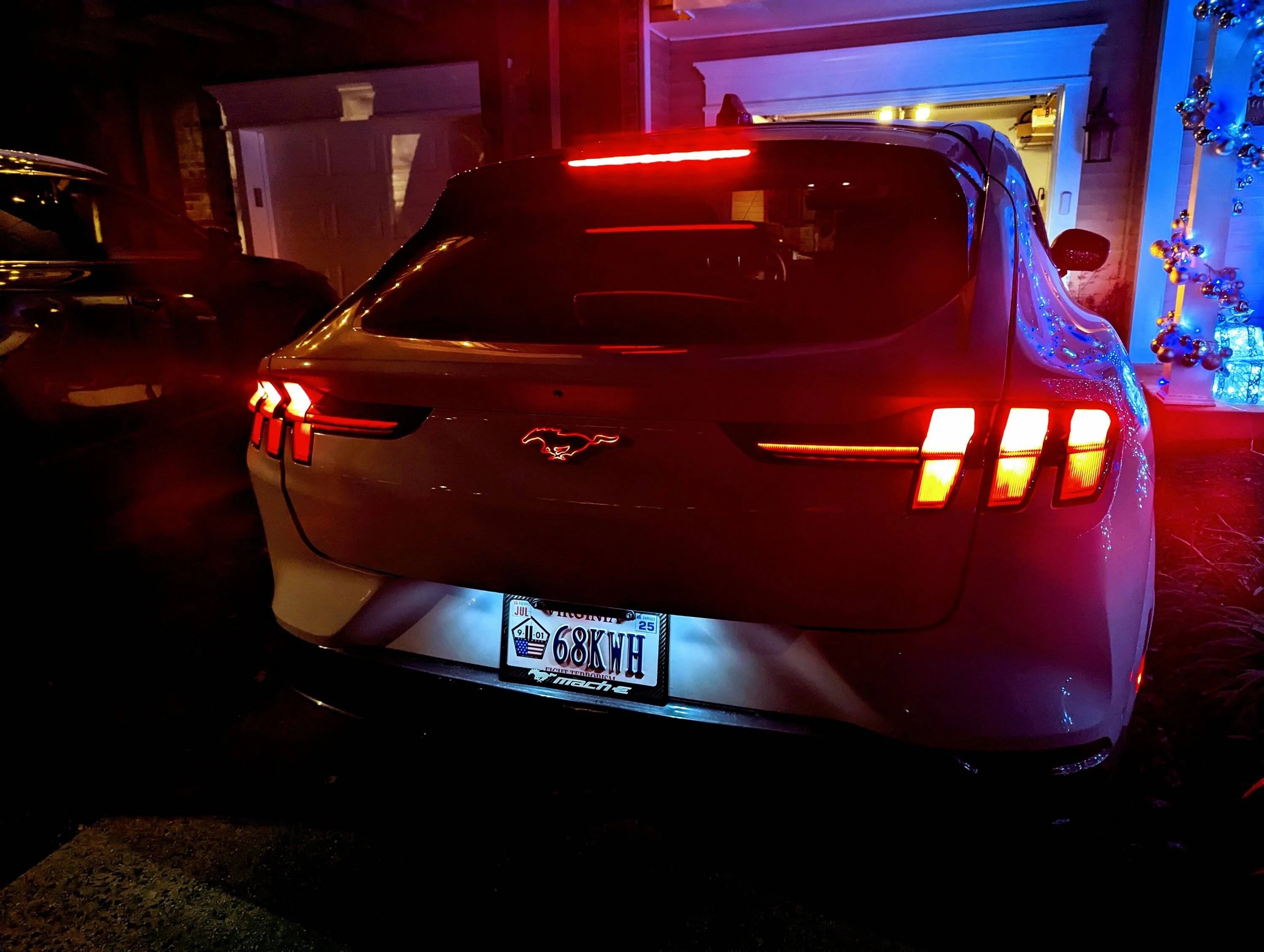 Ford Mustang Mach-E A rear Pony Emblem that lights up when you brake. Plug & Play on Mach-E! PXL_20221217_232422439