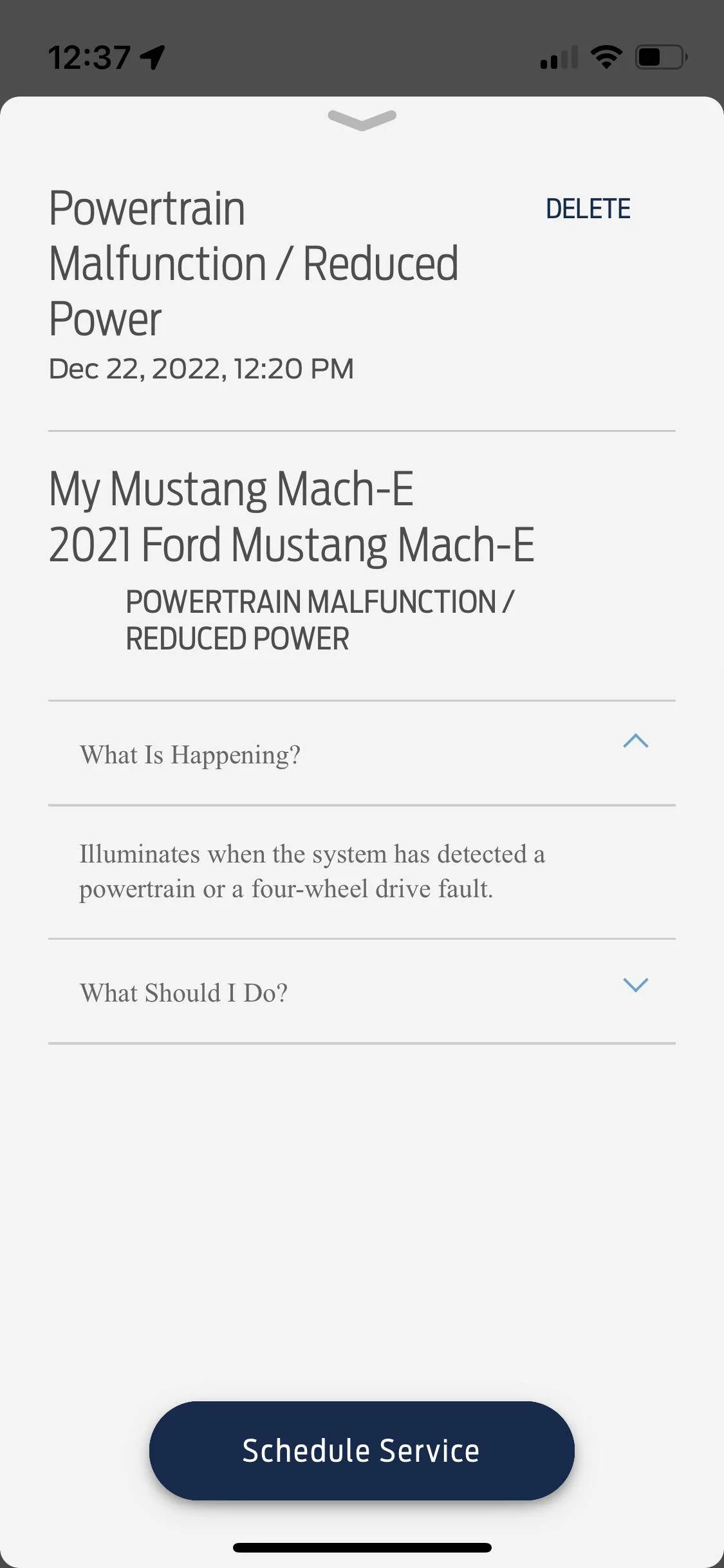 Ford Mustang Mach-E PowerTrain Malfunction / Reduced Power 6ECB63A9-2B23-4E09-AC0E-563F2D124E10