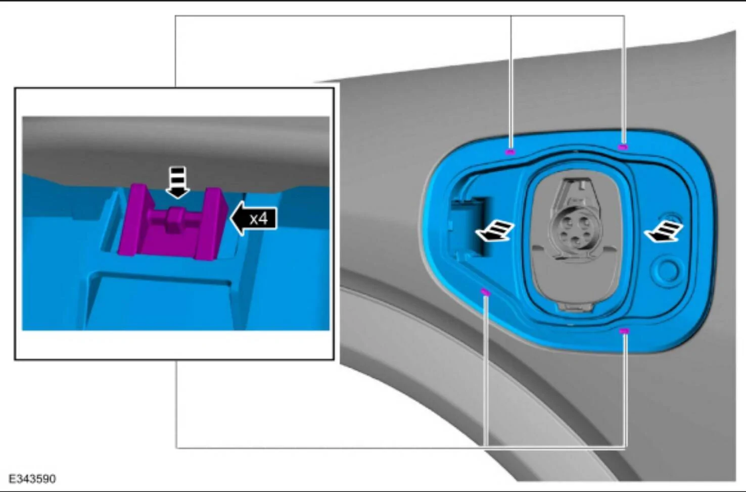 Ford Mustang Mach-E Charge Port Door Won't Close - Part Fell out... Easy fix? 1671912156850