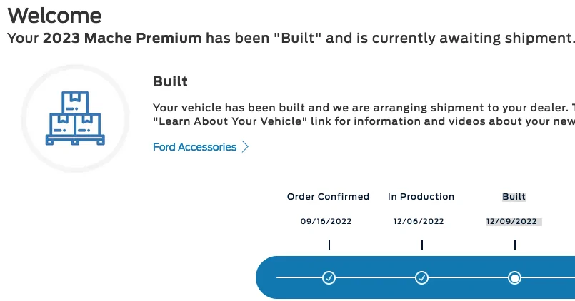 Ford Mustang Mach-E 12/19/22 Build Week Screen Shot 2022-12-10 at 8.43.07 AM