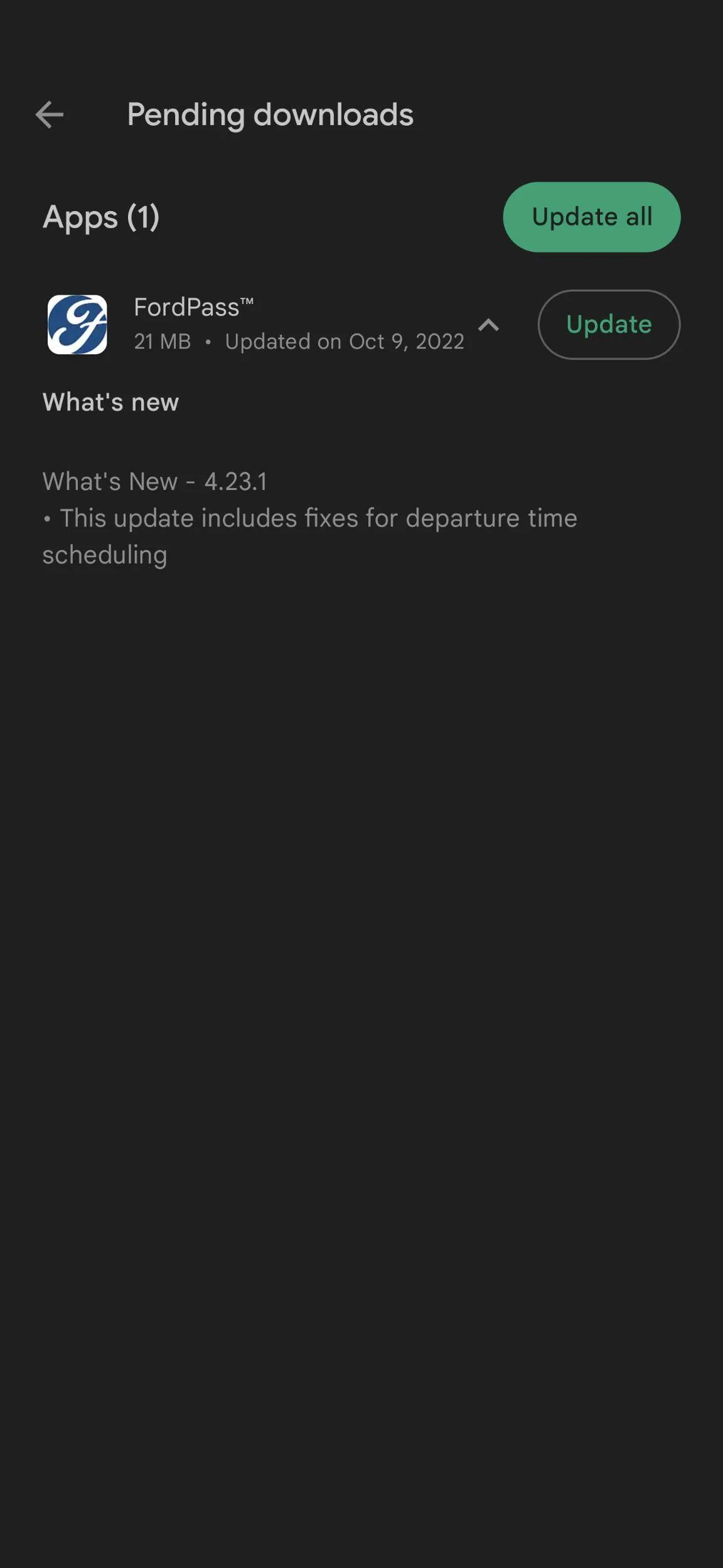 Ford Mustang Mach-E FordPass 4.23.1 just released Screenshot_20230104-093236