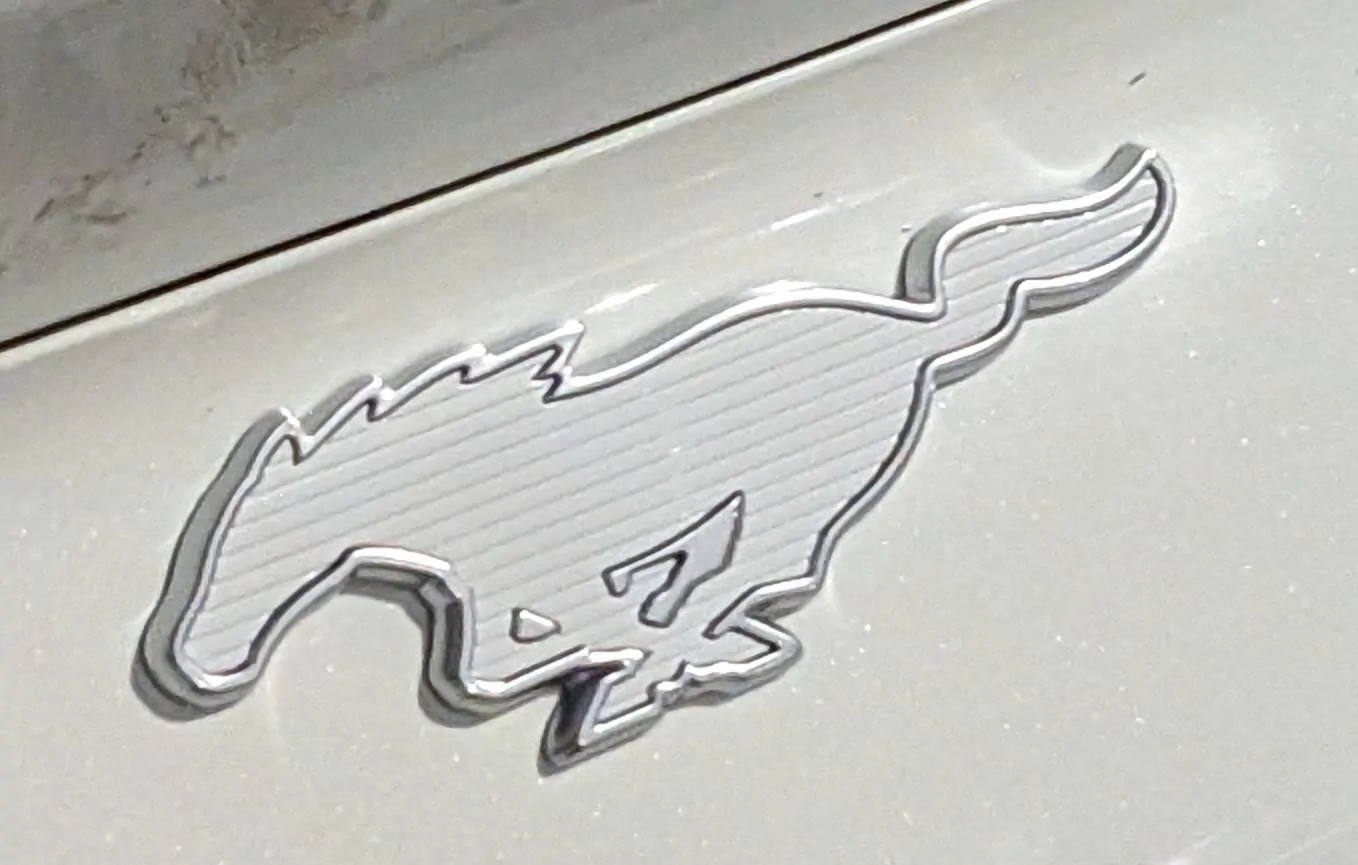 Ford Mustang Mach-E Where to find a white pony trunk emblem? PXL_20230106_230727898~2