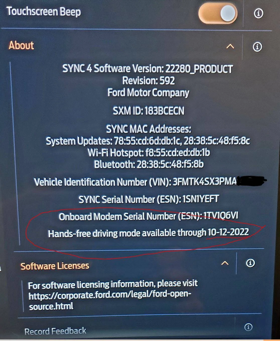 Ford Mustang Mach-E BlueCruise Map Update: Possible Solution That Worked! (Procedure Per Ford Support) 20230110_184519 VIN rem