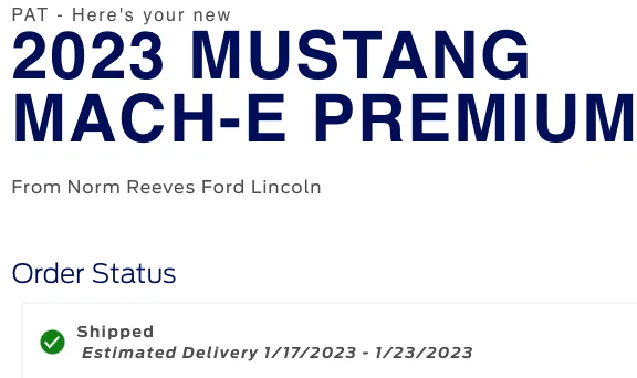 Ford Mustang Mach-E 12/05/22 Build Week Gang Screen Shot 2023-01-10 at 5.09.16 PM