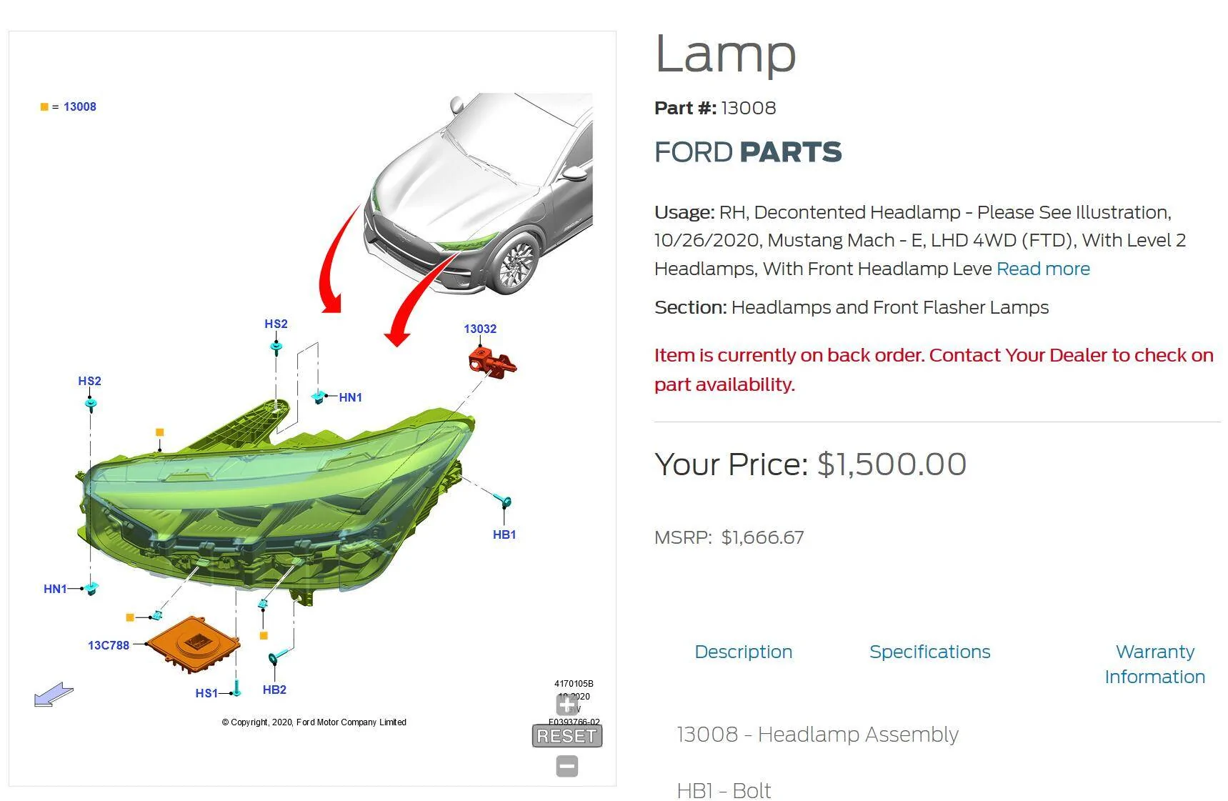 Ford Mustang Mach-E Cost of swapping Select model to Signature headlights ? 1606702412168