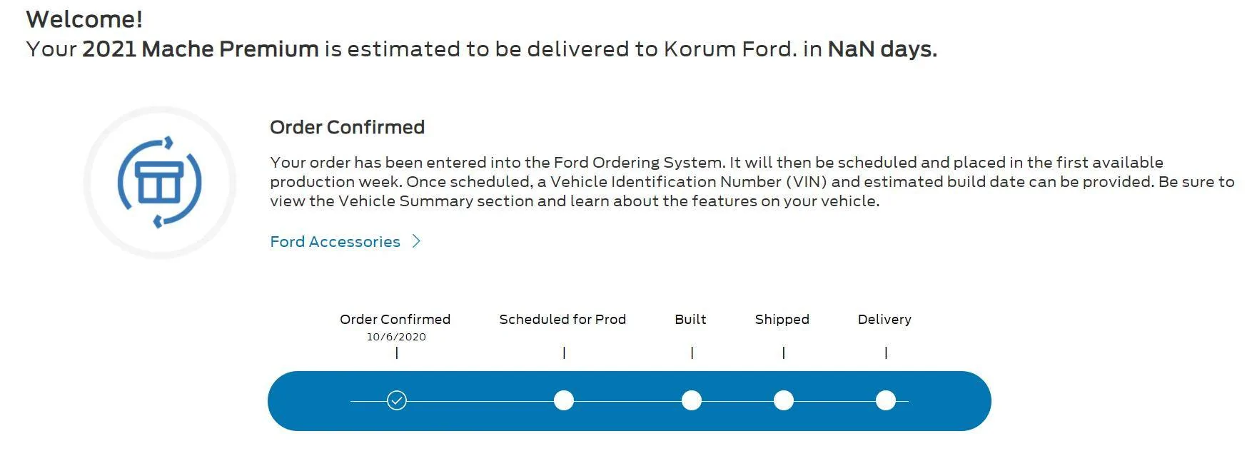 Ford Mustang Mach-E ? Track Your Mach-E Order by VIN # and Order # 1607530274986