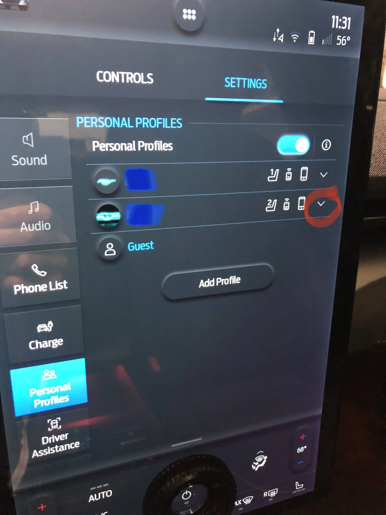 Ford Mustang Mach-E Profile keeps defaulting to Guest 26644F99-2B7E-4EB6-B92B-FB9F3C6F7843